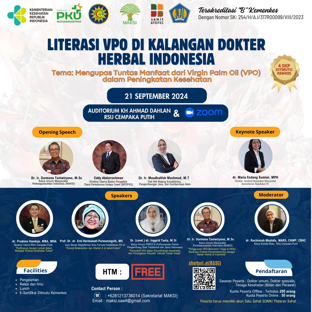 Literasi Virgin Palm Oil (VPO) di Kalangan Dokter Herbal Indonesia