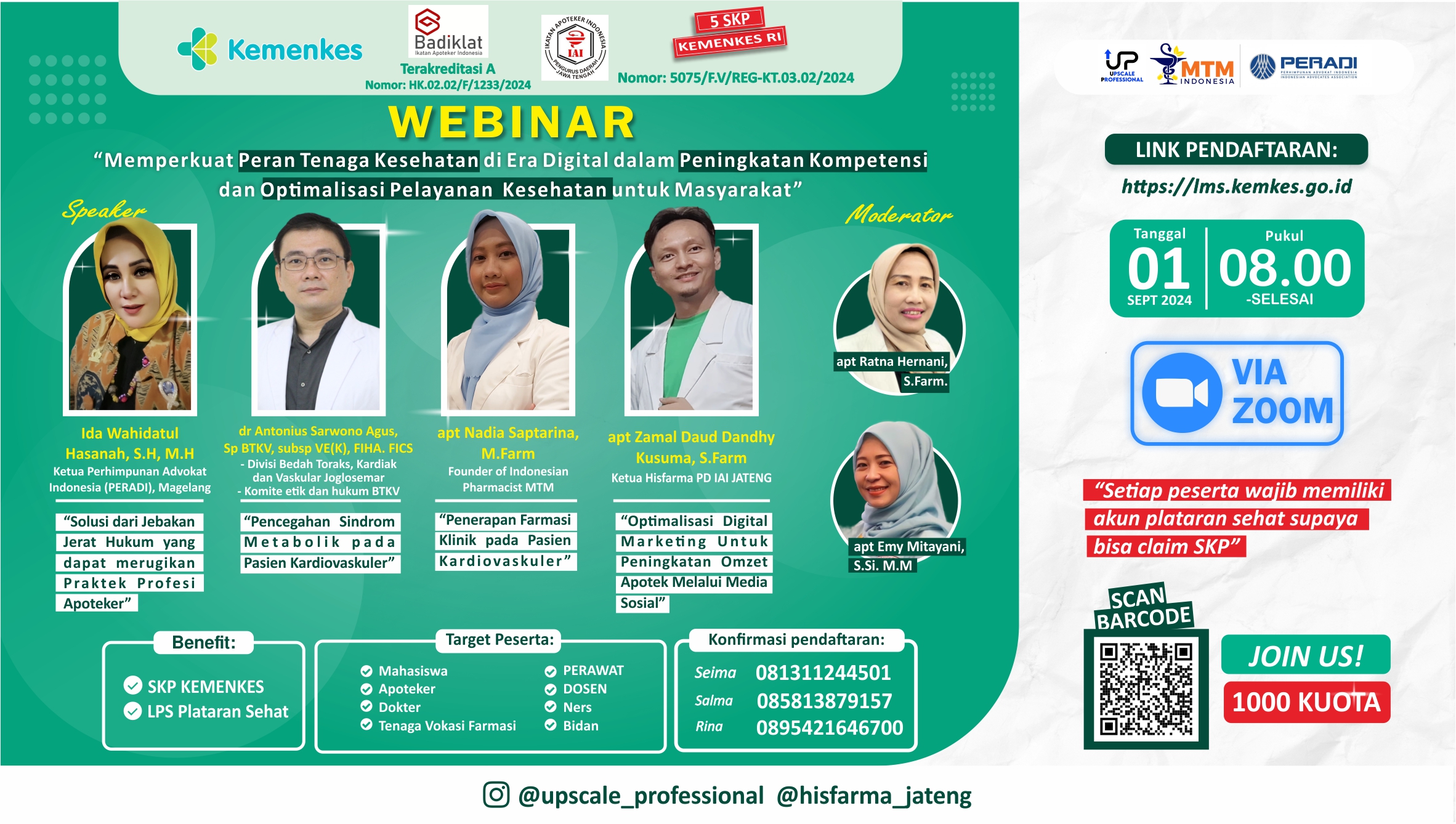 Webinar Tenaga Kesehatan - Memperkuat Peran Tenaga Kesehatan di Era Digital dalam Peningkatan Kompetensi dan Optimalisasi Pelayanan Kesehatan untuk Masyarakat