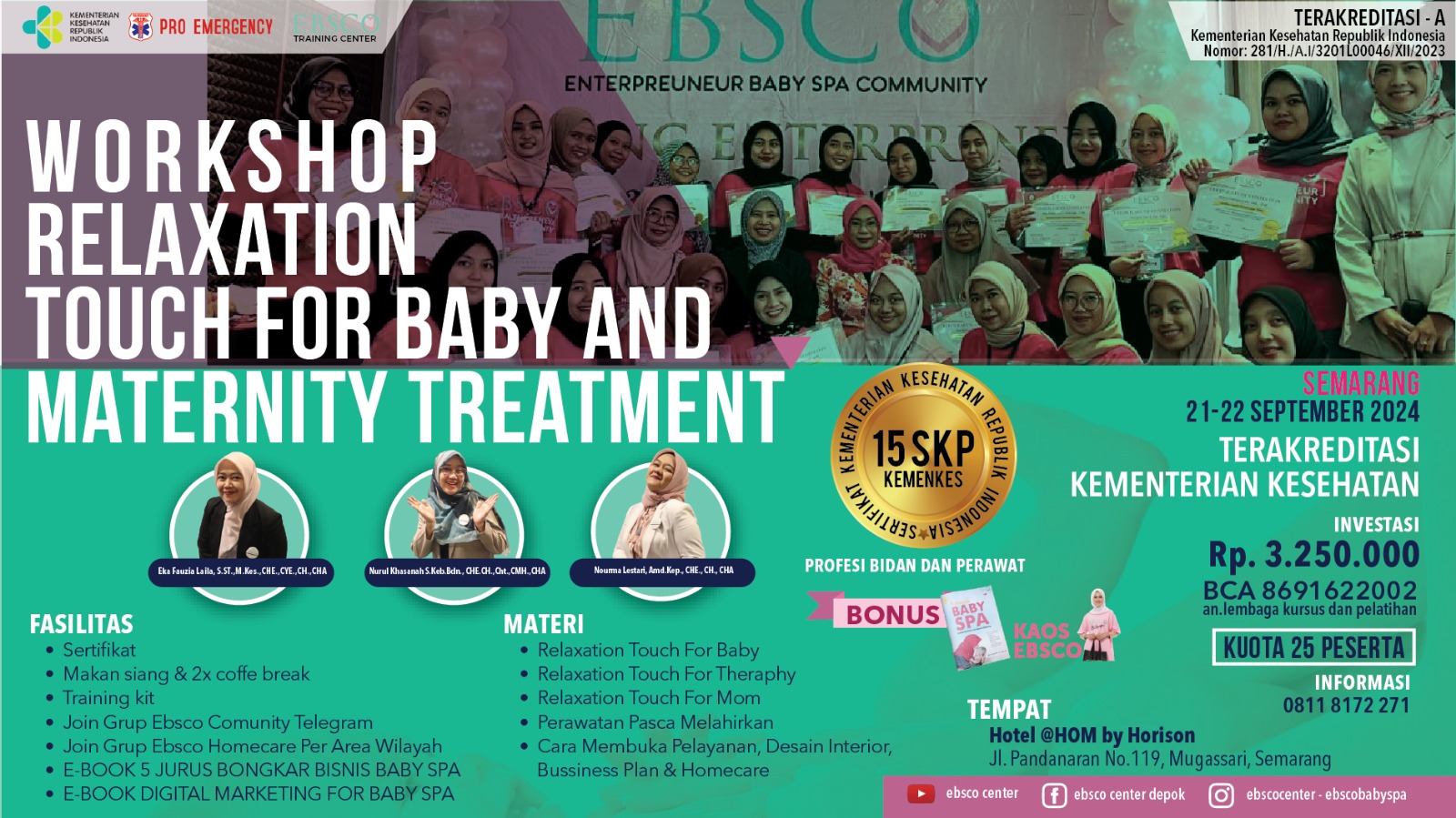 Workshop Relaxation Touch For Baby and Maternity Treatment