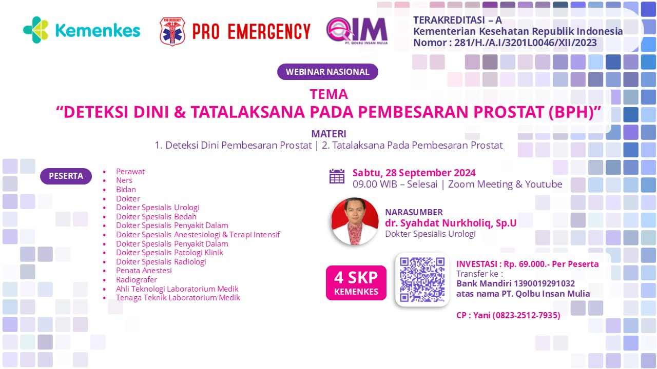 Webinar Deteksi Dini dan Tatalaksana Pada Pembesaran Prostat (BPH)