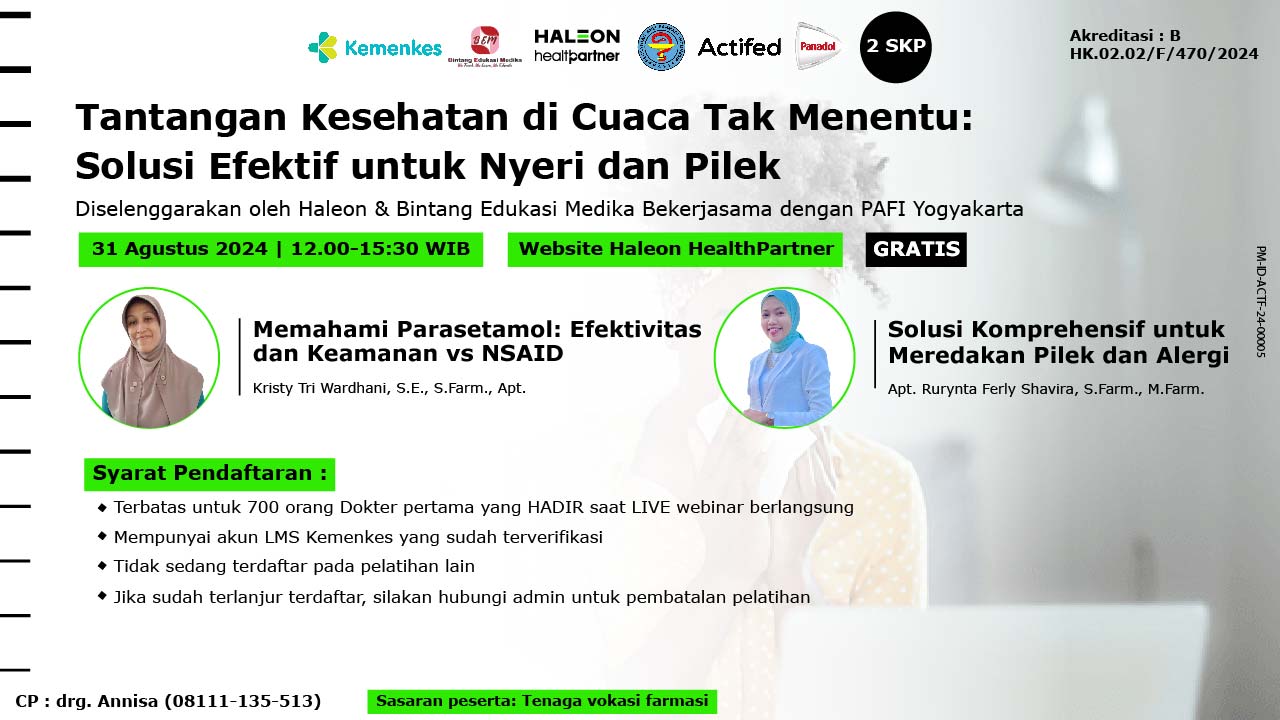 TANTANGAN KESEHATAN DI CUACA YANG TIDAK MENENTU SOLUSI EFEKTIF UNTUK NYERI DAN PILEK