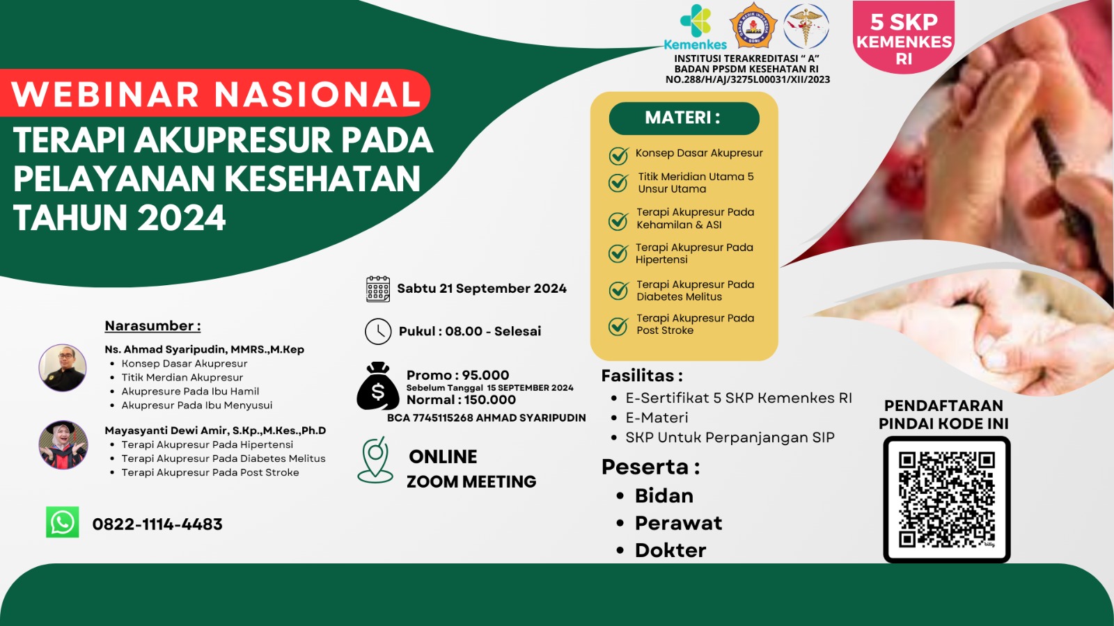 Terapi Akupresur Pada Pelayanan Kesehatan Tahun 2024