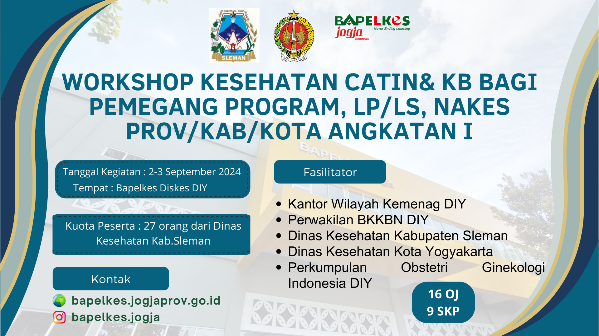 Workshop Kesehatan Catin  KB Bagi Pemegang Program, LP/LS, Nakes Prov/Kab/Kota Angkatan I