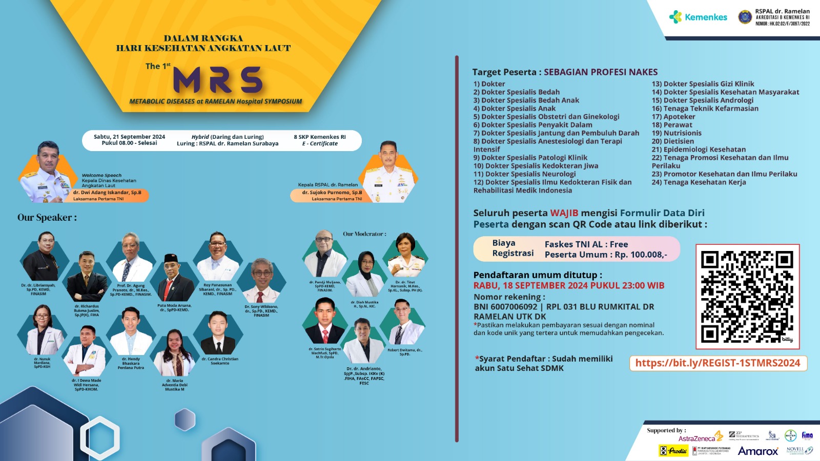 Simposium Nasional The 1st Metabolic Diseases at Ramelan Hospital Symposium (MRS)