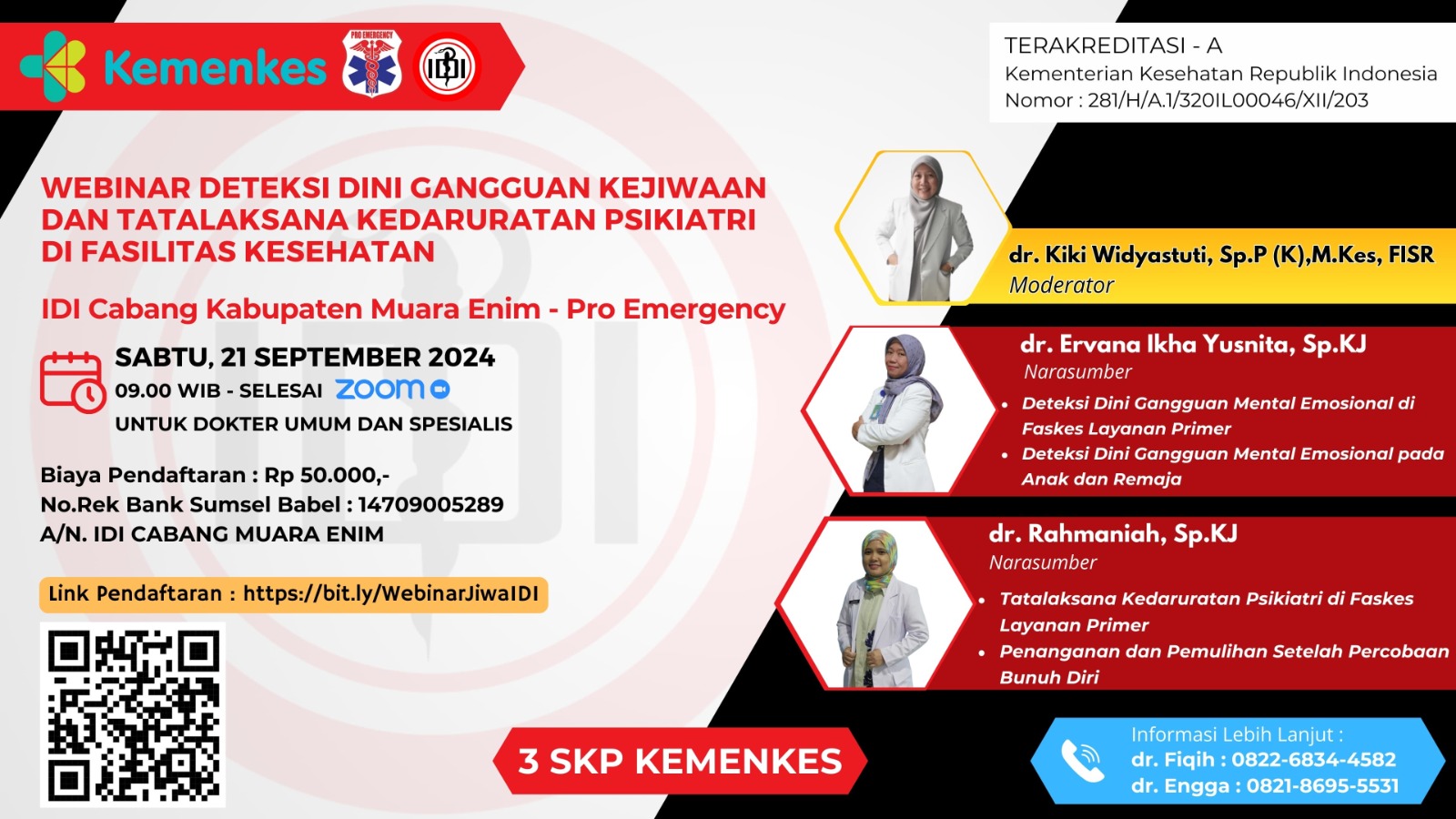 Webinar Deteksi Dini Gangguan Kejiwaan dan Tatalaksana Kedaruratan Psikiatri di Fasilitas Kesehatan
