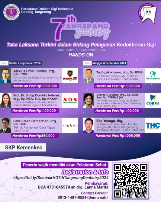 HANDS ON 7th TANGERANG DENTISTRY 2024 TEKNIK PERIAPIKAL CARA TEPAT DAN EFISIEN