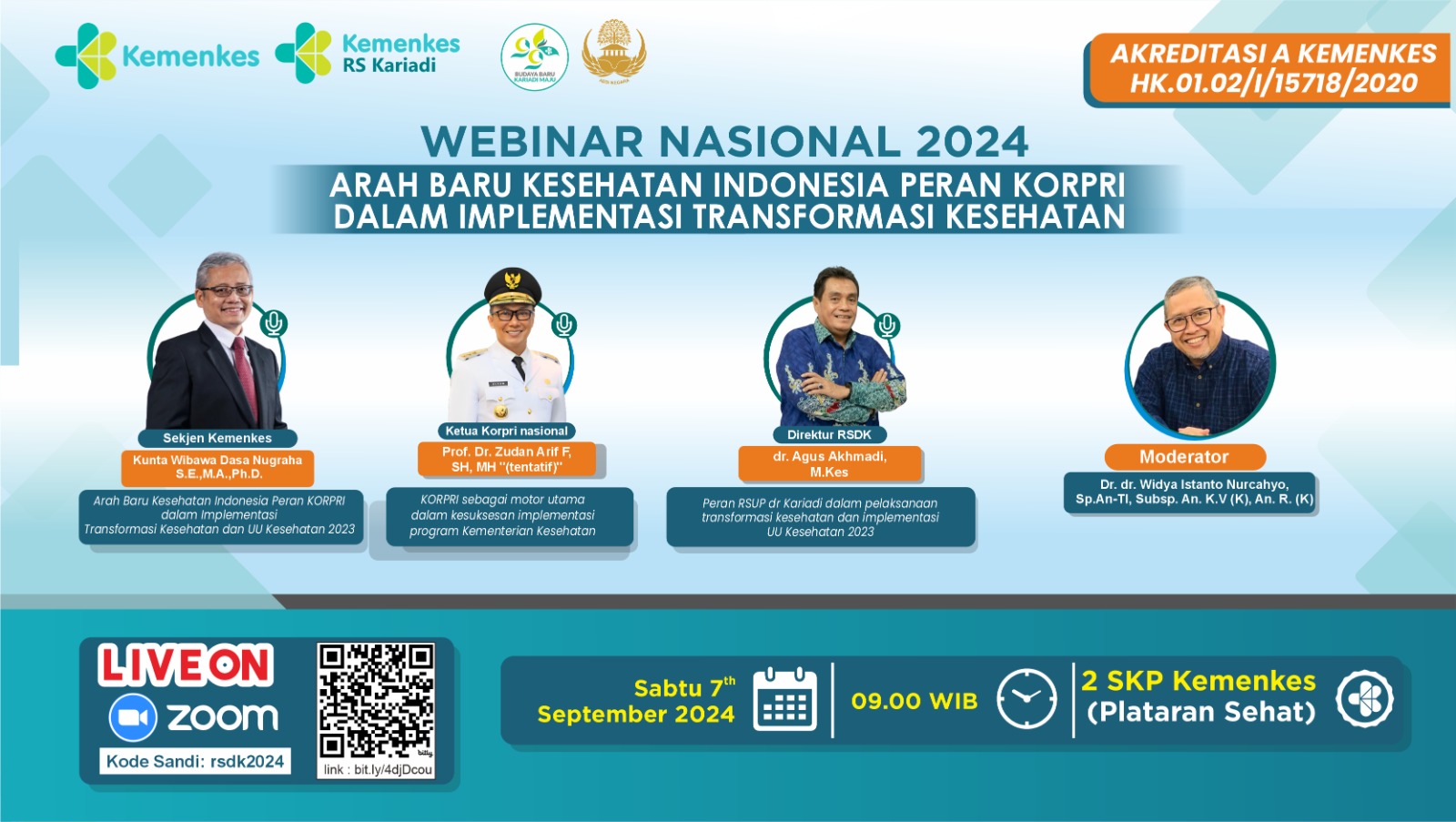 Webinar Arah Baru Kesehatan Indonesia - Peran KORPRI Dalam Implementasi Transformasi Kesehatan dan UU Kesehatan 2023