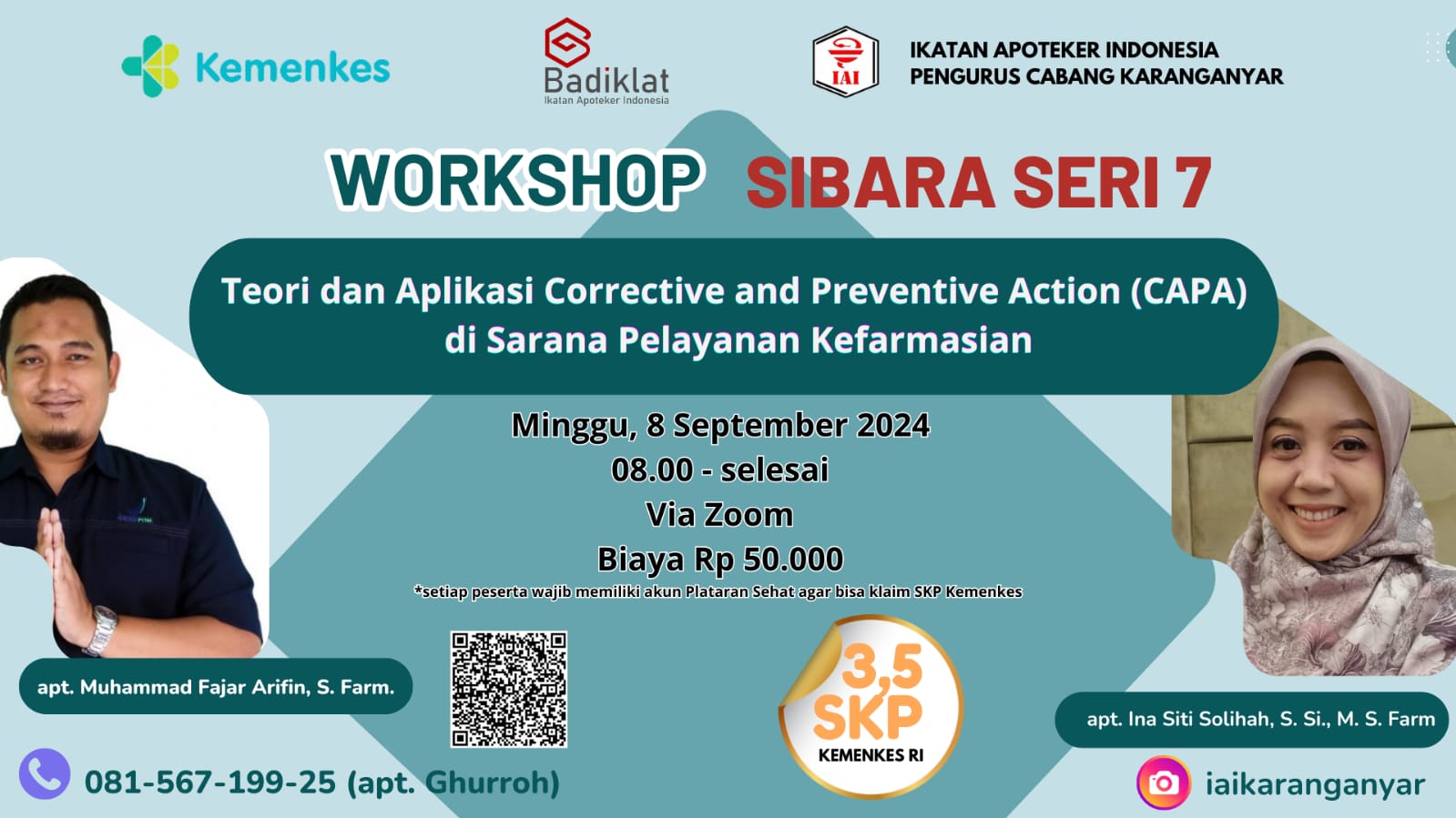 SIBARA 7 Workshop Teori dan Aplikasi Corrective and Preventive Action (CAPA) di Sarana Pelayanan Kefarmasian