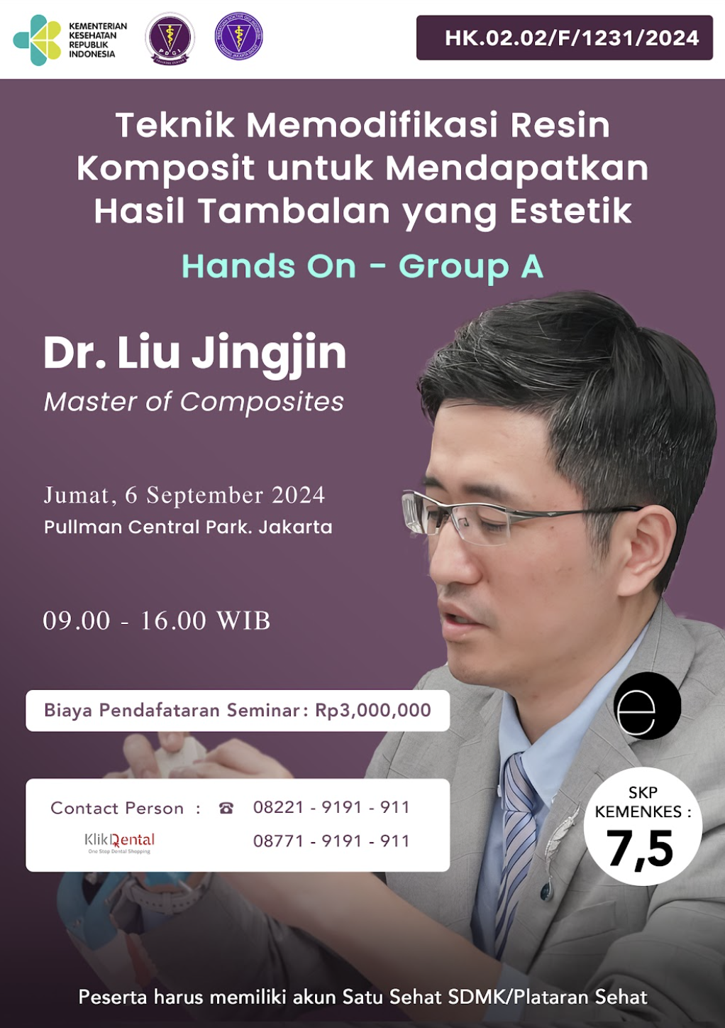 Hands On Group A Teknik Memodifikasi Resin Komposit untuk Mendapatkan Hasil Tambalan yang Estetik
