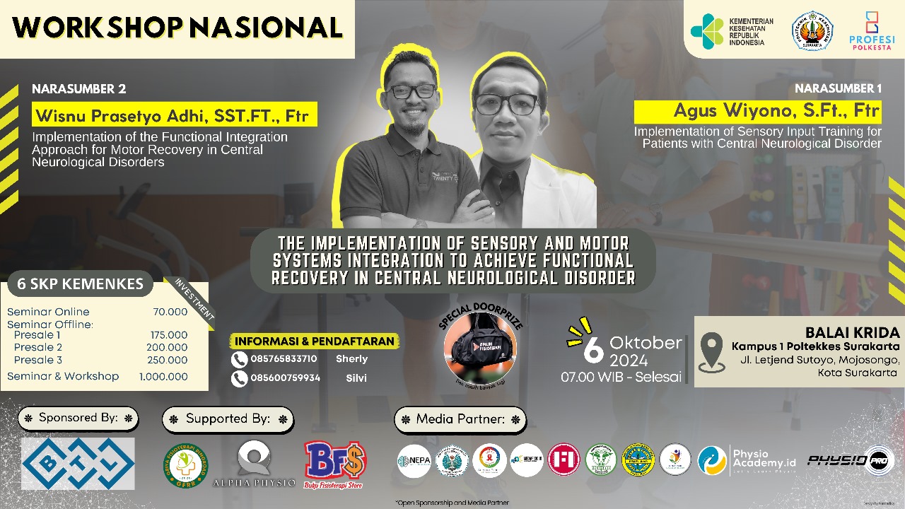 Workshop The Implementation of Sensory and Motor Systems Integration to Achieve Functional Recovery in Central Neurological Disorder