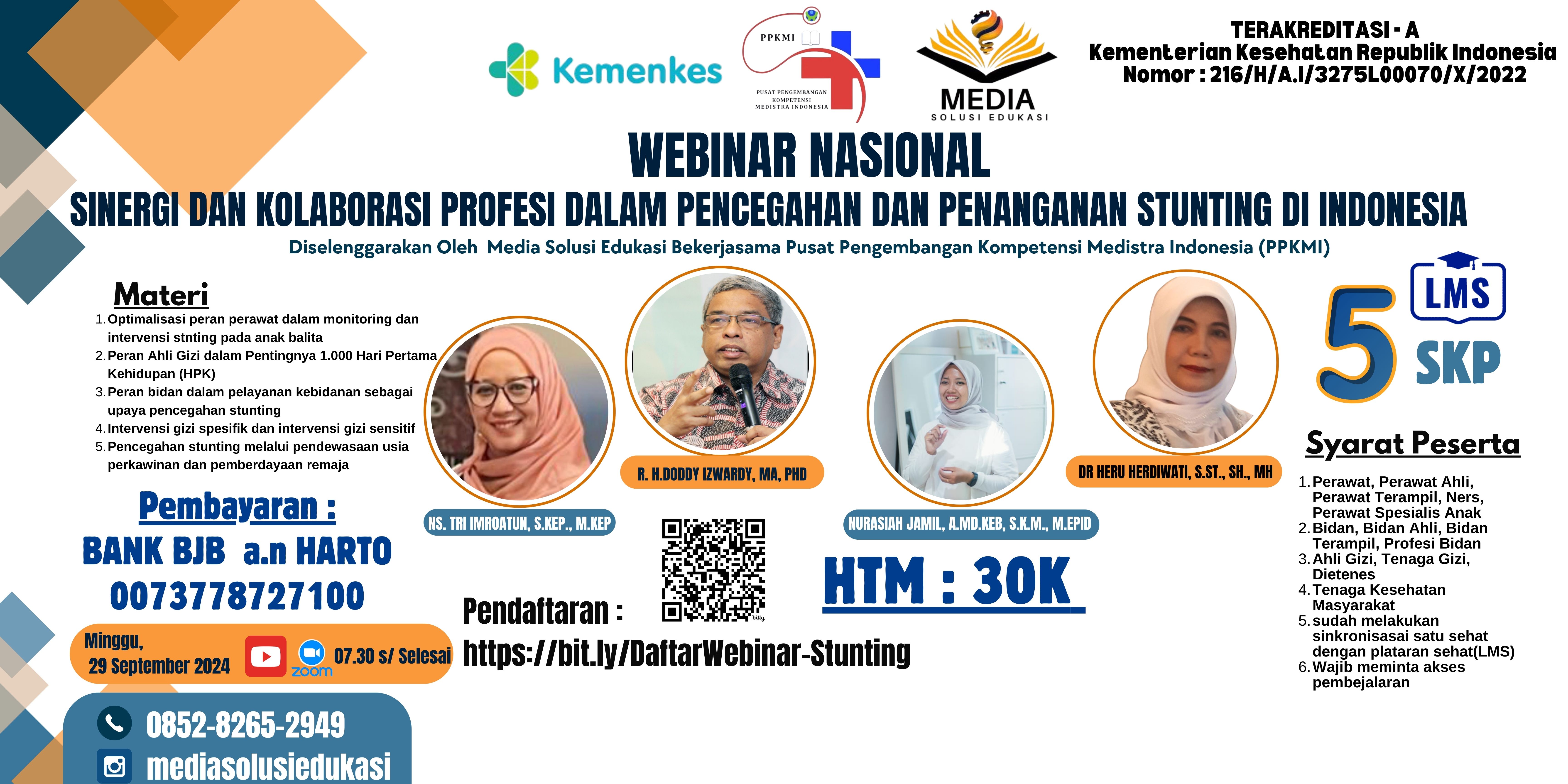 Webinar Sinergi dan Kolaborasi Profesi Dalam Pencegahan dan Penanganan Stunting di Indonesia