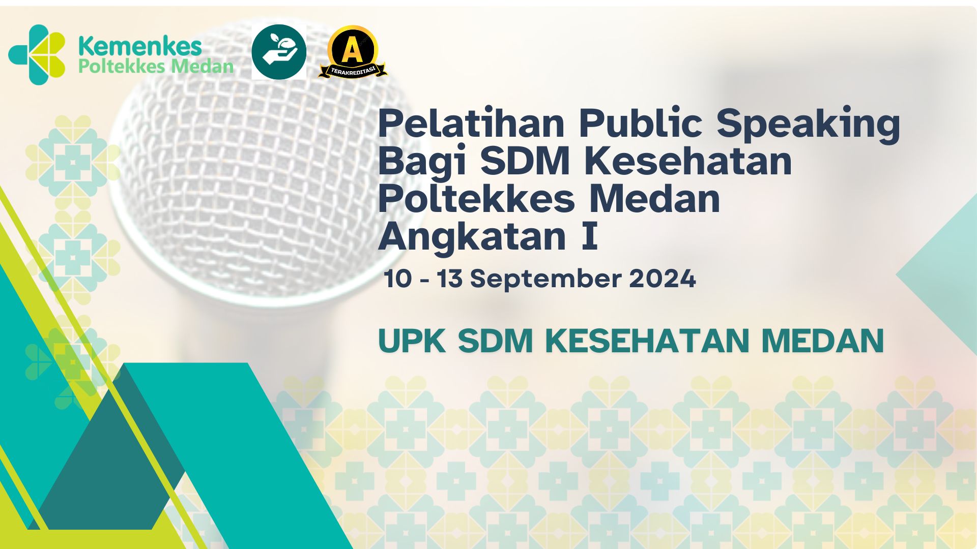 Pelatihan Public Speaking Bagi SDM Kesehatan Poltekkes Medan Angkatan I