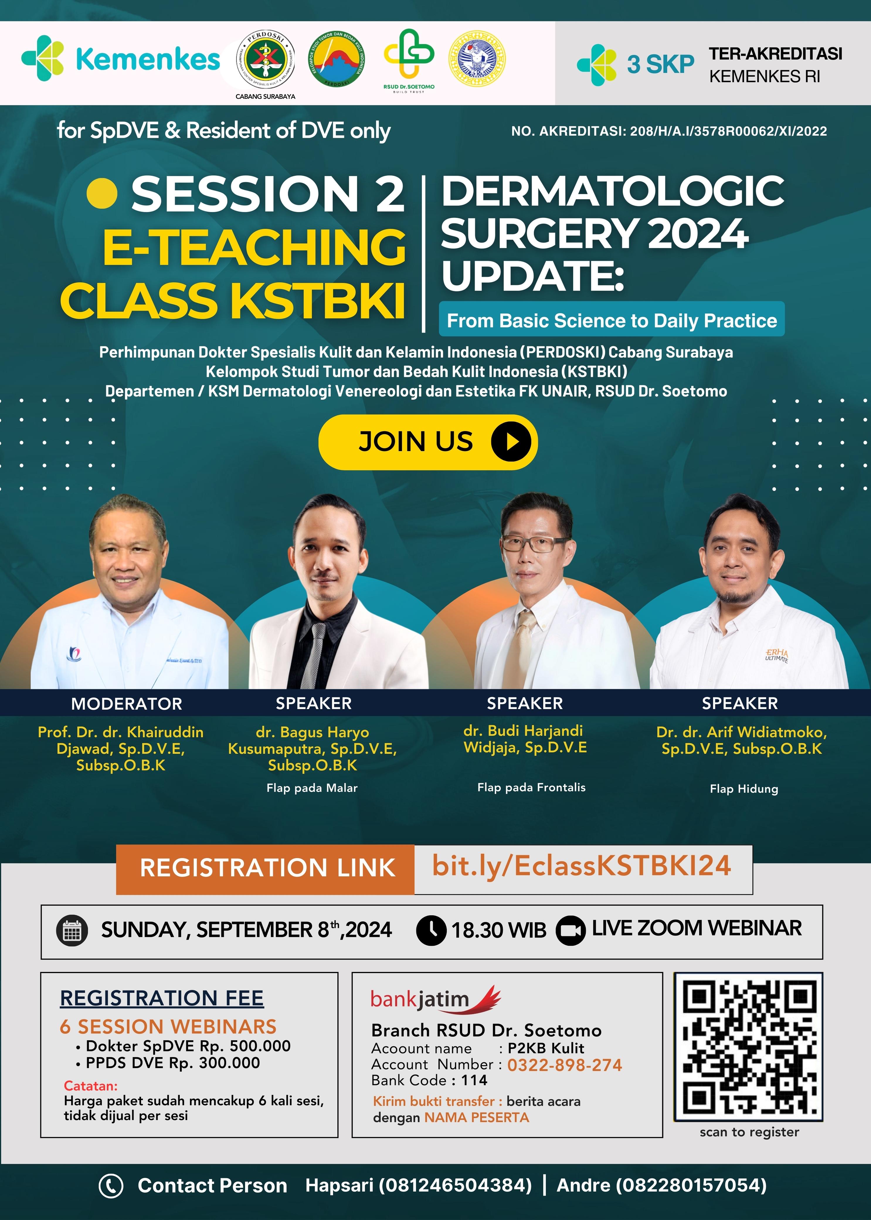 Webinar Dermatology Surgery from Basic Science to Daily Practice
