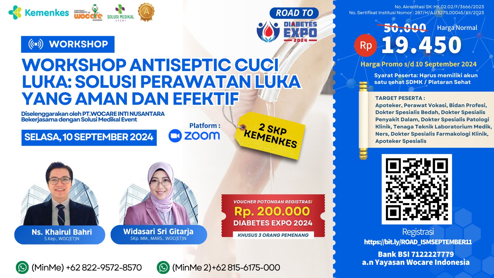 ROAD ISM 21 - WORKSHOP ANTISEPTIC CUCI LUKA SOLUSI PERAWATAN LUKA YANG AMAN DAN EFEKTIF
