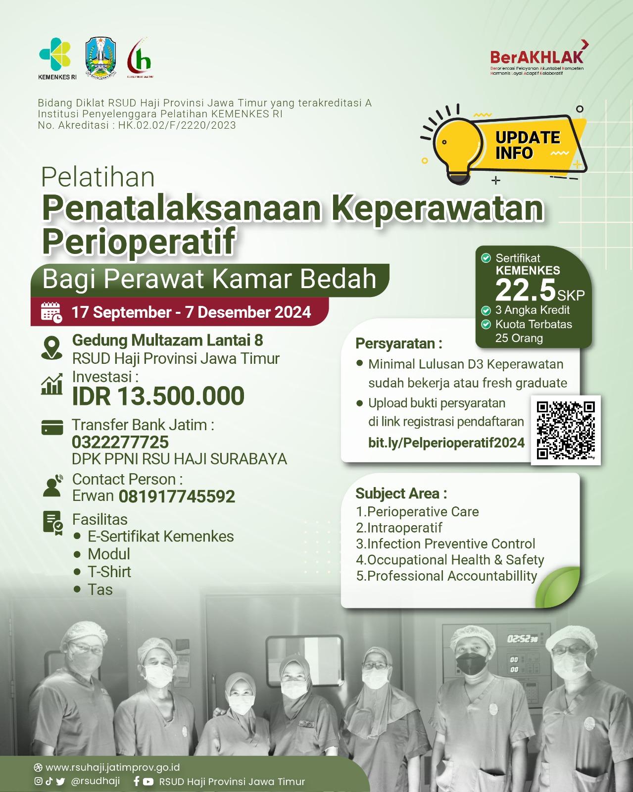 Pelatihan Penatalaksanaan Perioperatif Pasien di Kamar Bedah bagi Perawat