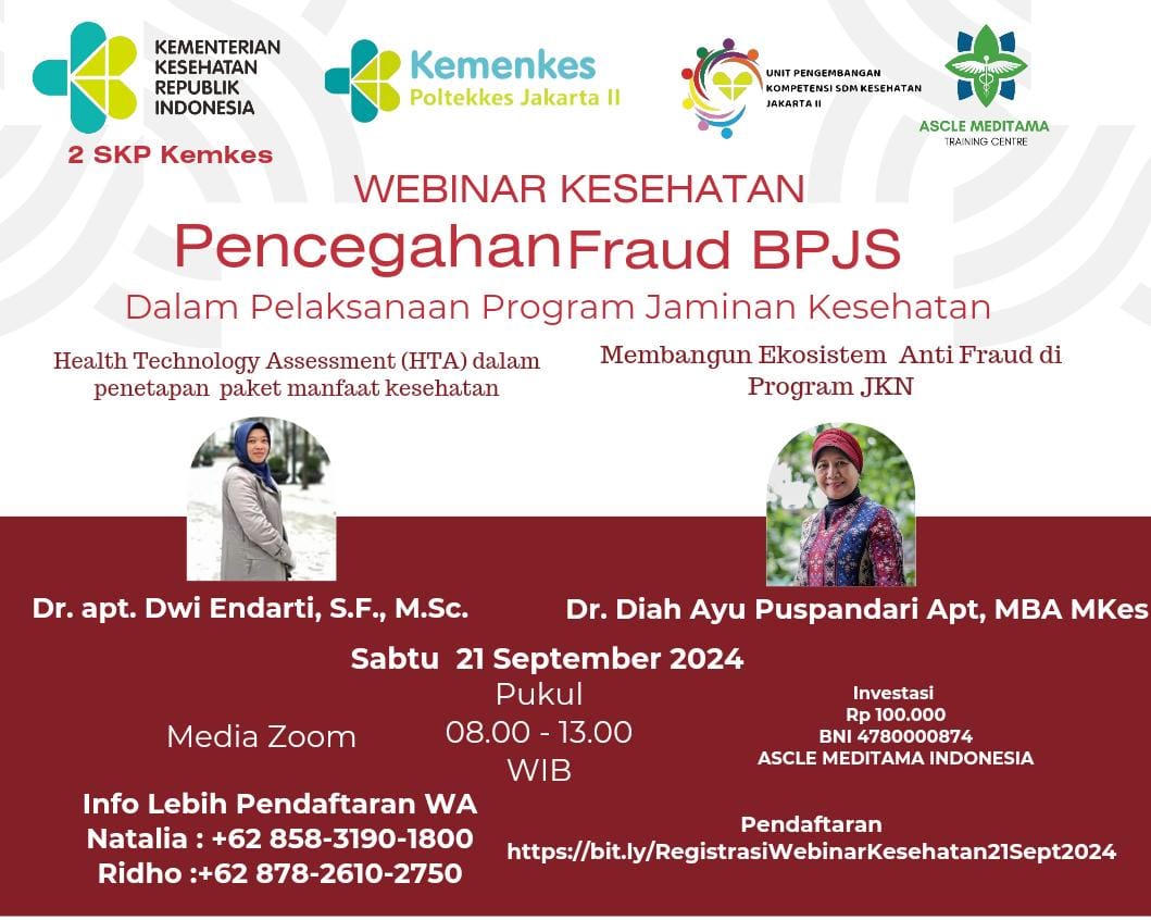 WEBINAR KESEHATAN PENCEGAHAN FRAUD BPJS DALAM PELAKSAAN PROGRAM JAMINAN KESEHATAN