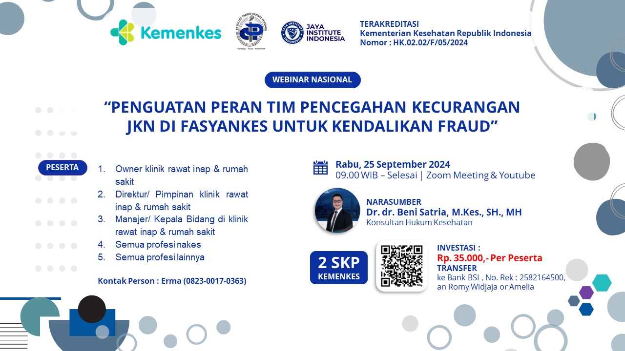 PENGUATAN PERAN TIM PENCEGAHAN KECURANGAN JKN DI KLINIK RAWAT INAP  RUMAH SAKIT UNTUK KENDALIKAN FRAUD BATCH II