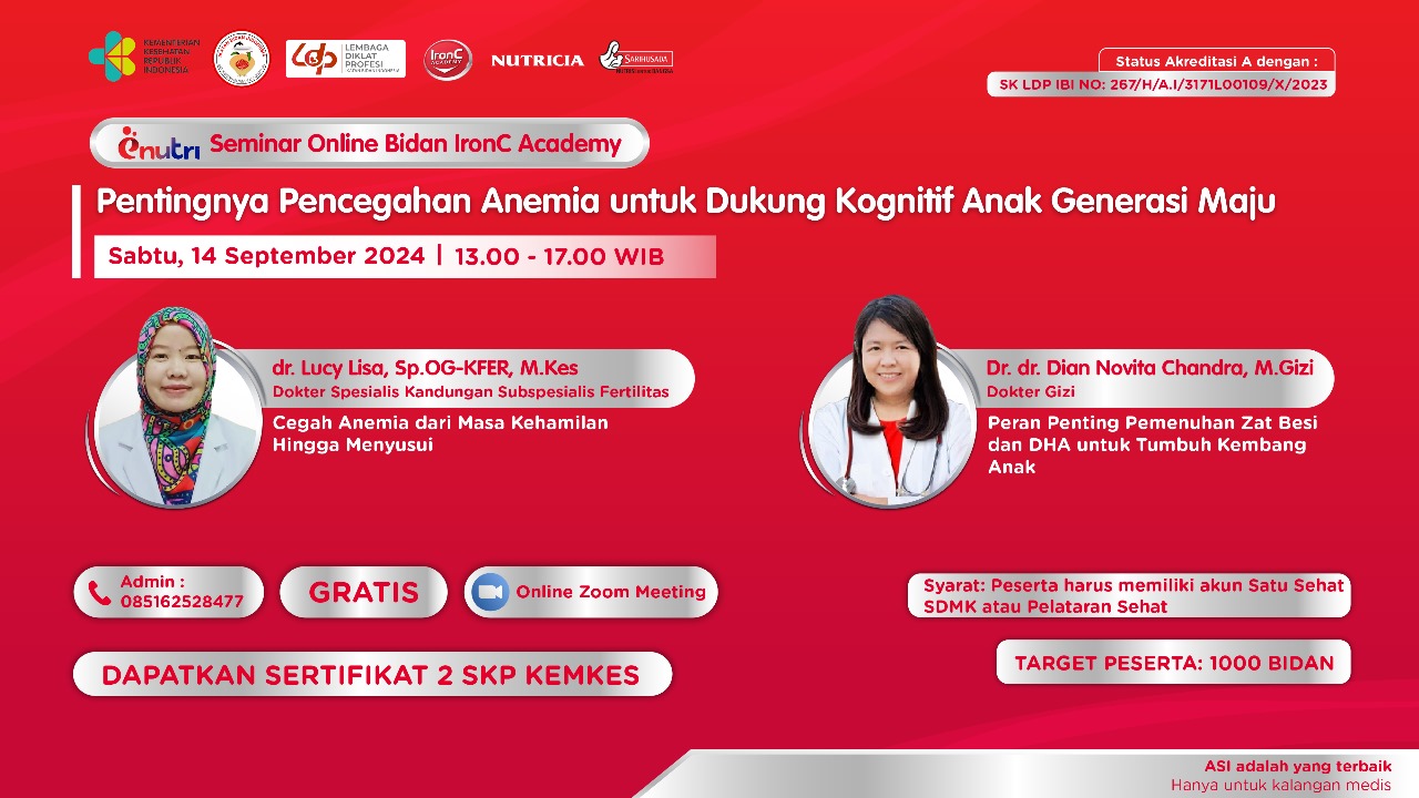 Seminar Online Pentingnya Pencegahan Anemia untuk Dukung Kognitif Anak Generasi Maju