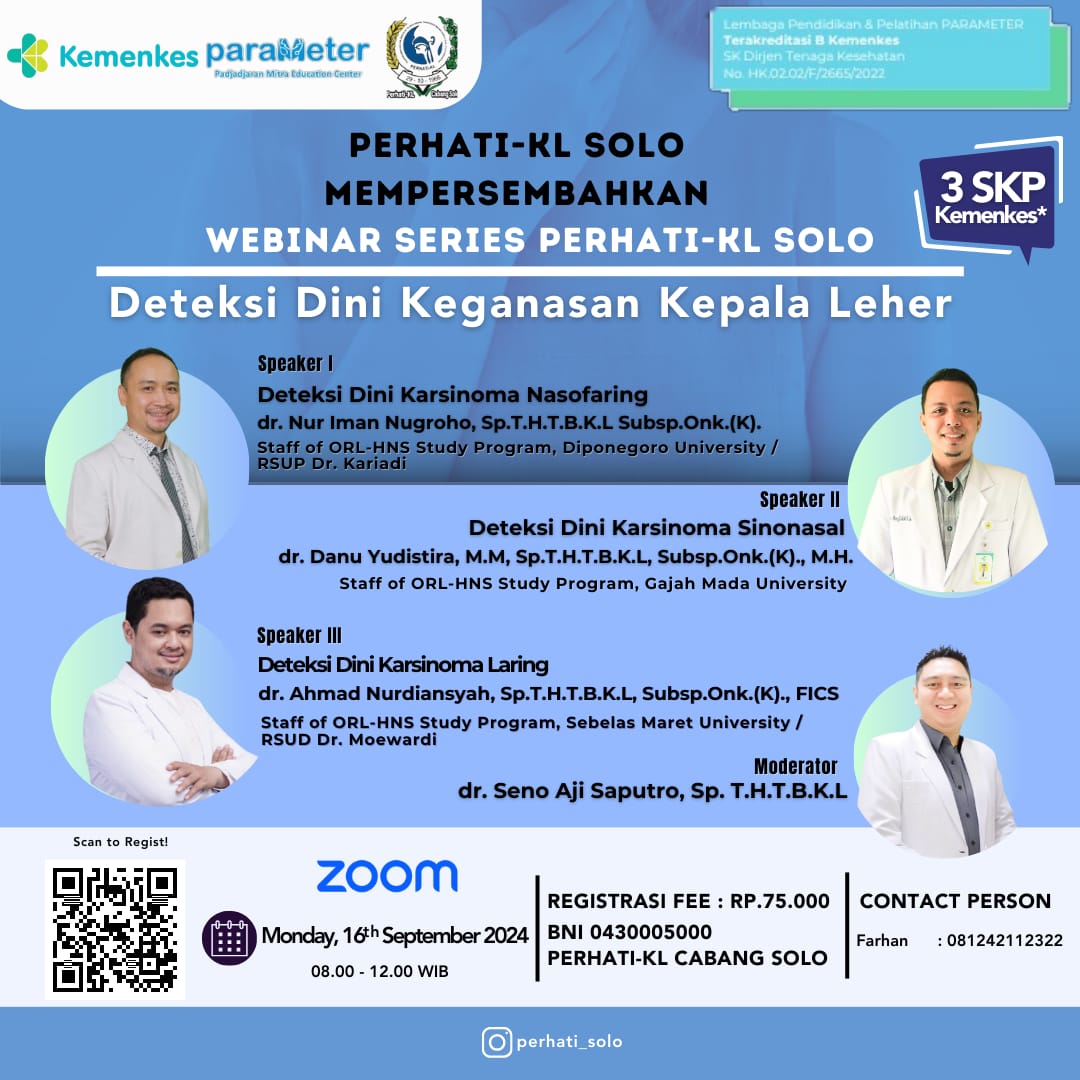 Webinar Deteksi Dini Keganasan Kepala Leher