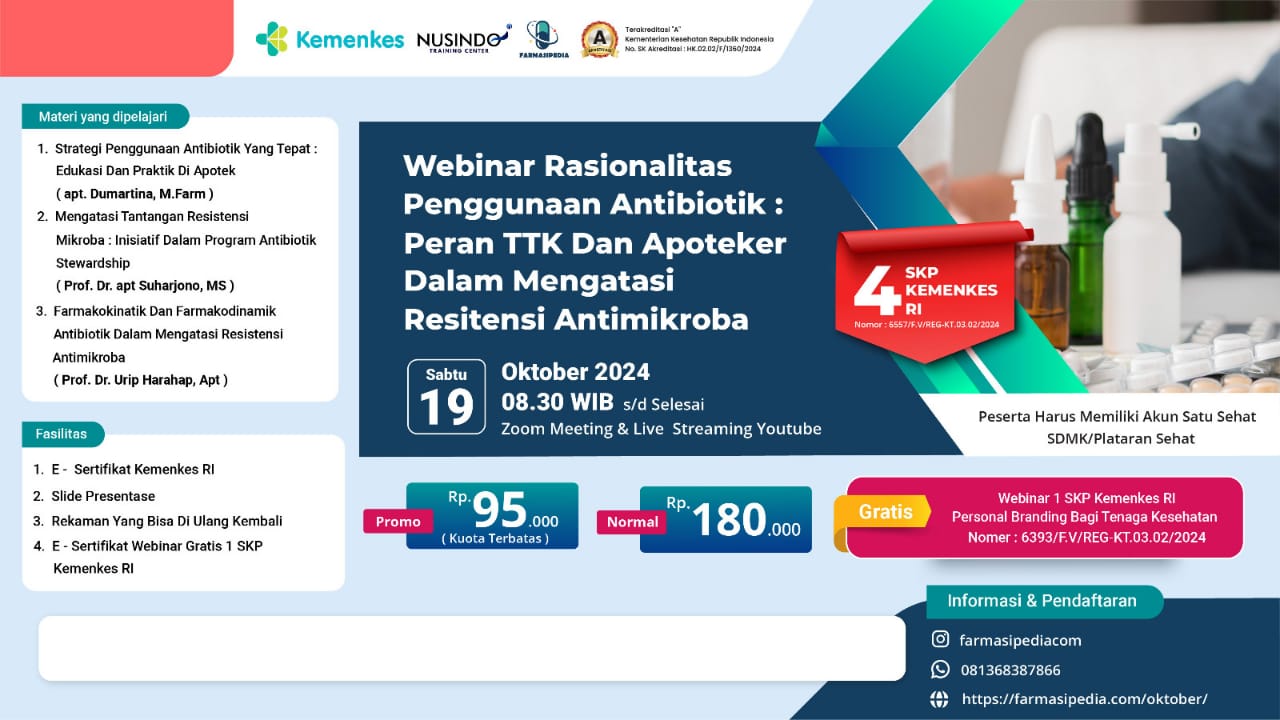 Rasionalitas Penggunaan Antibiotik  Peran TTK dan Apoteker Dalam Mengatasi Resitensi Antimikroba