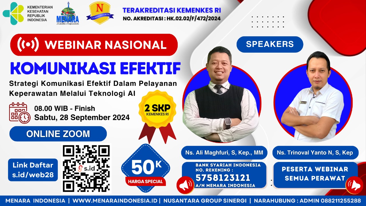Webinar Strategi Komunikasi Efektif dalam Keperawatan melalui Teknologi AI