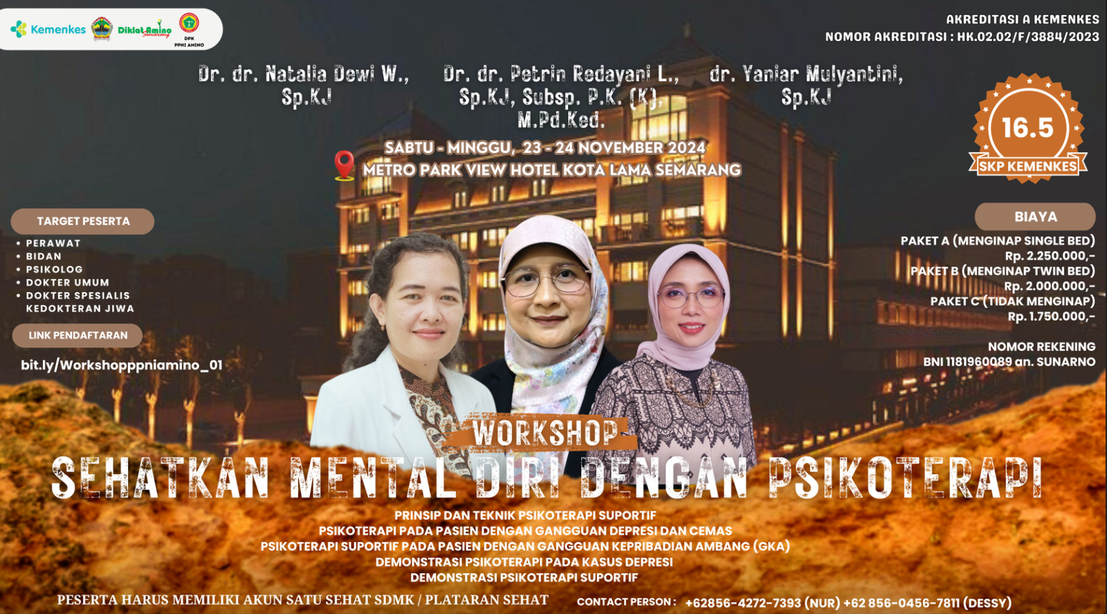 WORKSHOP - SEHATKAN MENTAL DIRI DENGAN PSIKOTERAPI