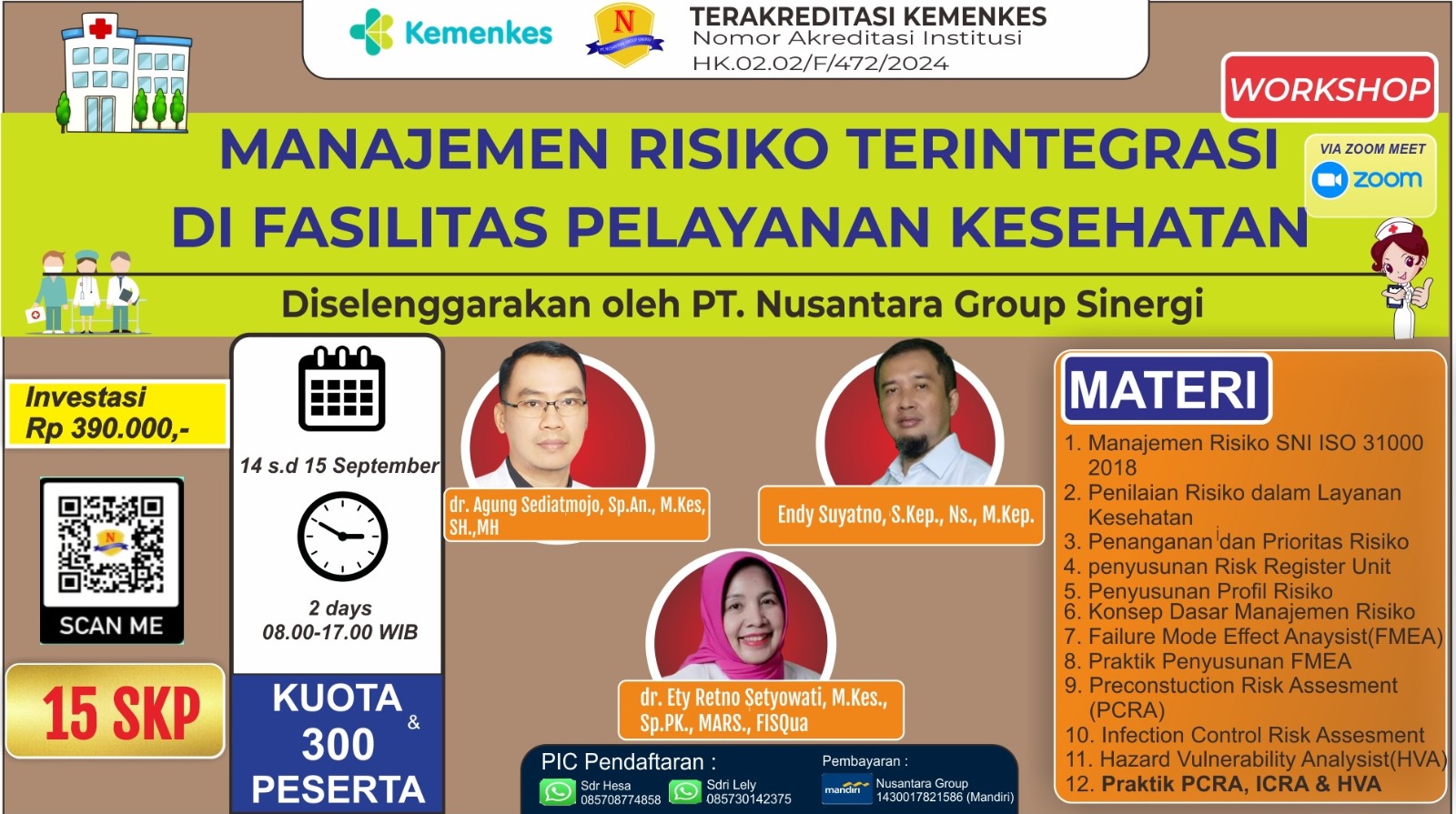 Manajemen Risiko Terintegrasi di Fasilitas Pelayanan Kesehatan Batch 2