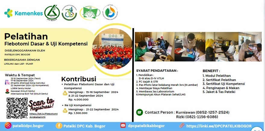 PELATIHAN FLEBOTOMI DASAR ANGKATAN KE 8_DPC PATELKI BOGOR