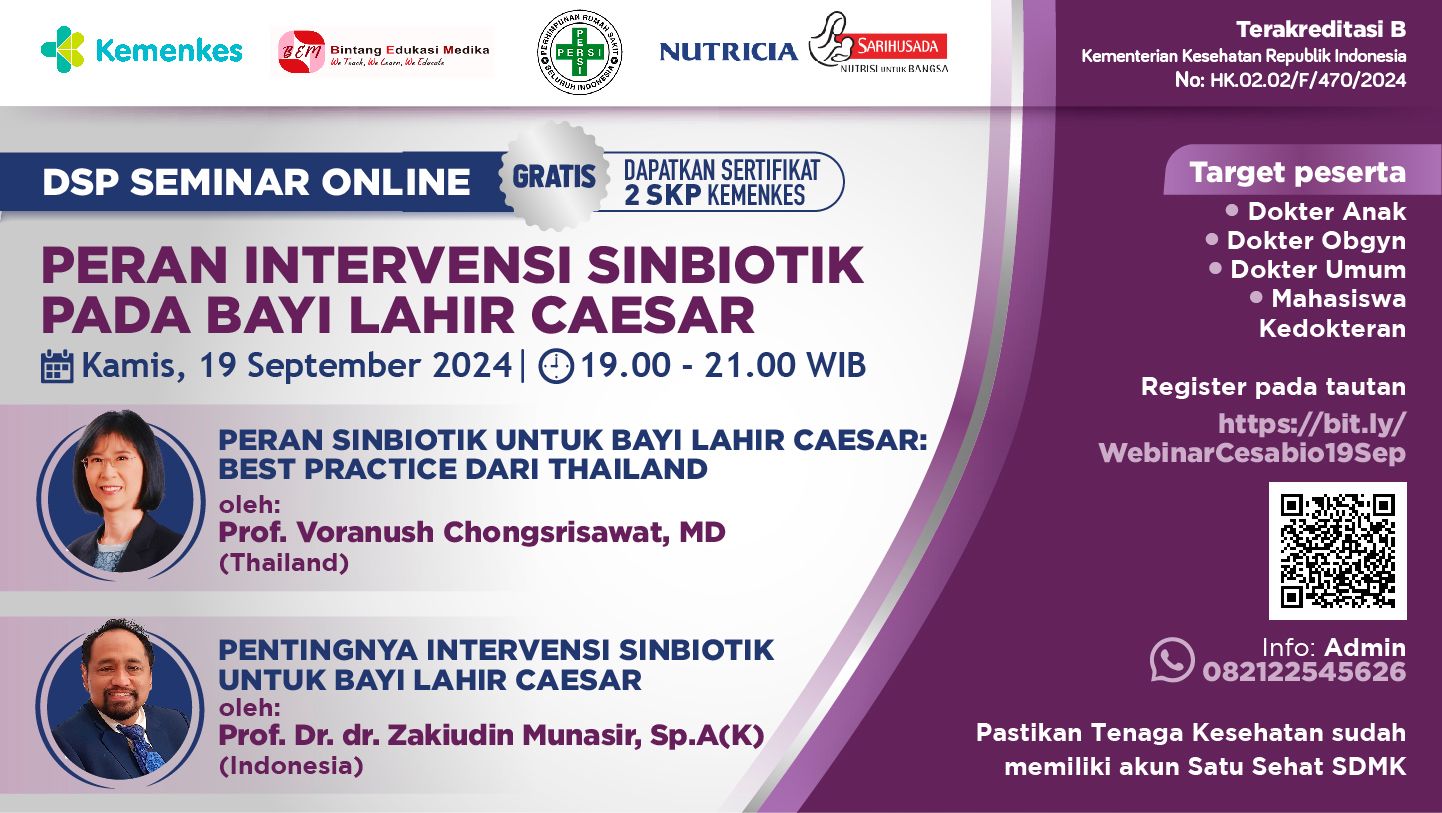 DSP WEBINAR PERAN INTERVENSI SINBIOTIK PADA BAYI LAHIR CAESAR