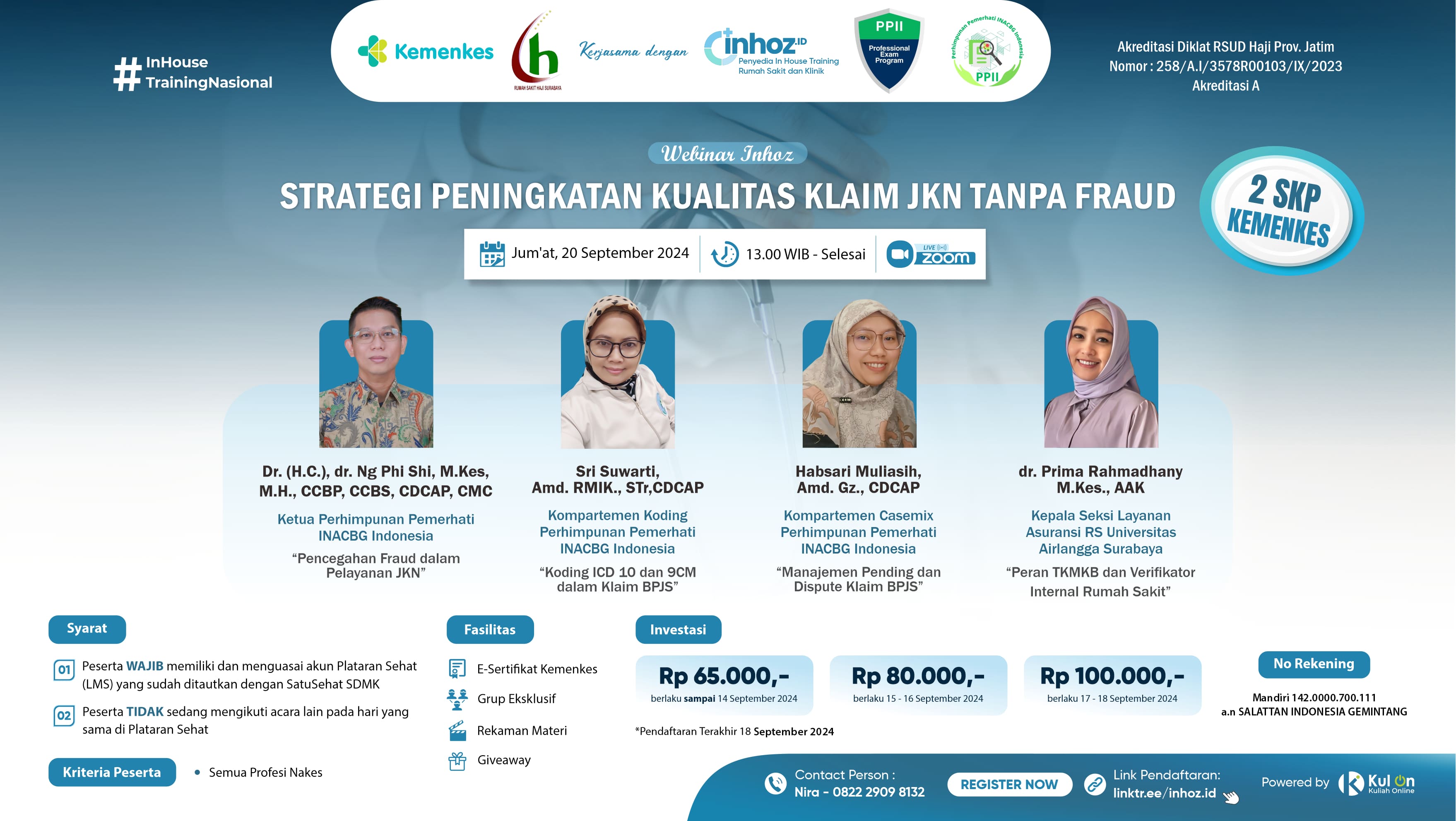 Webinar Strategi Peningkatan Kualitas Klaim JKN Tanpa Fraud