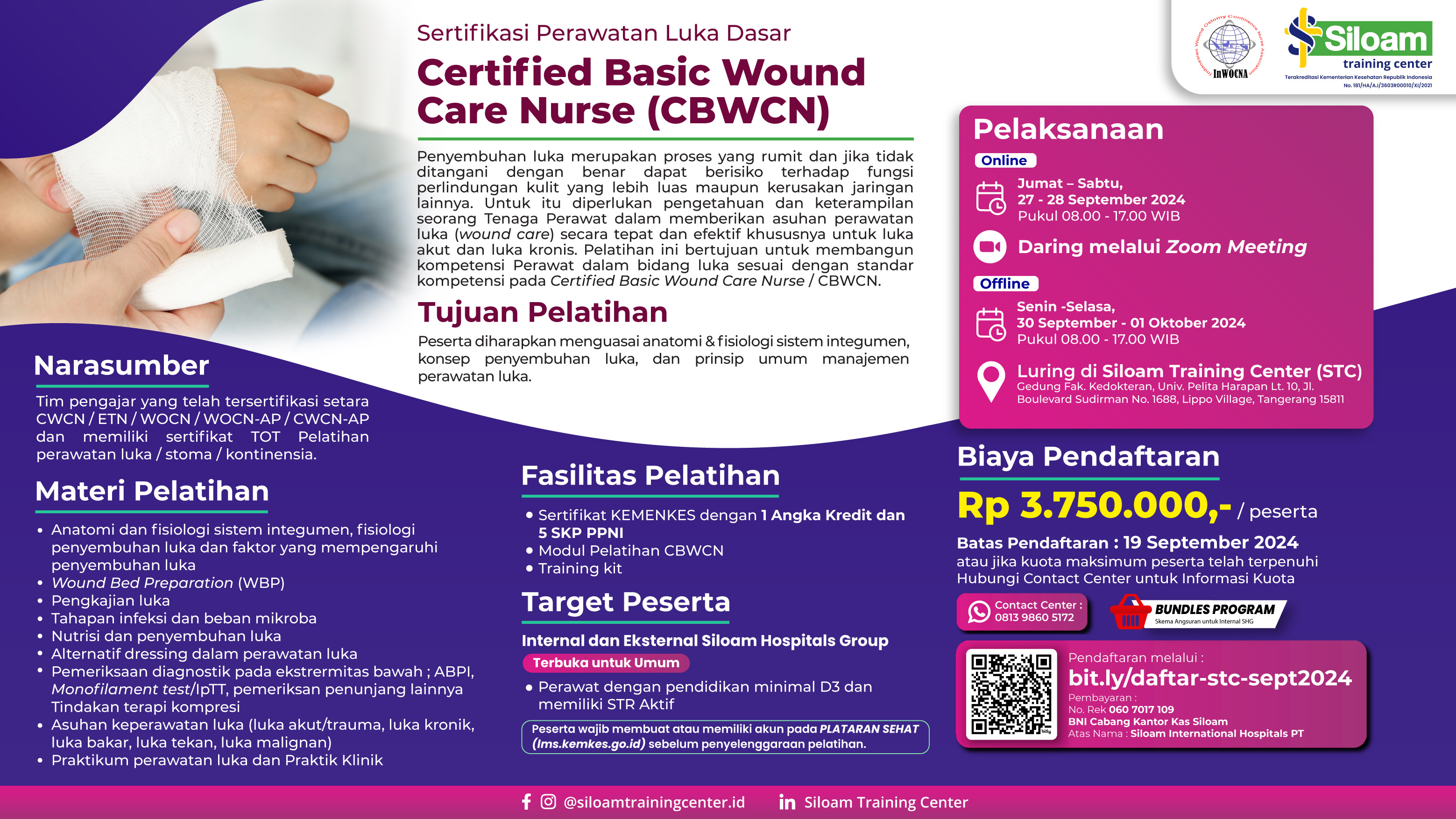 Pelatihan Certified Basic Wound Care Nurse (CBWCN)