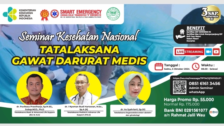 WEBINAR MEDICAL EVENT dengan Tema WEBINAR TATALAKSANA GAWAT DARURAT MEDIS
