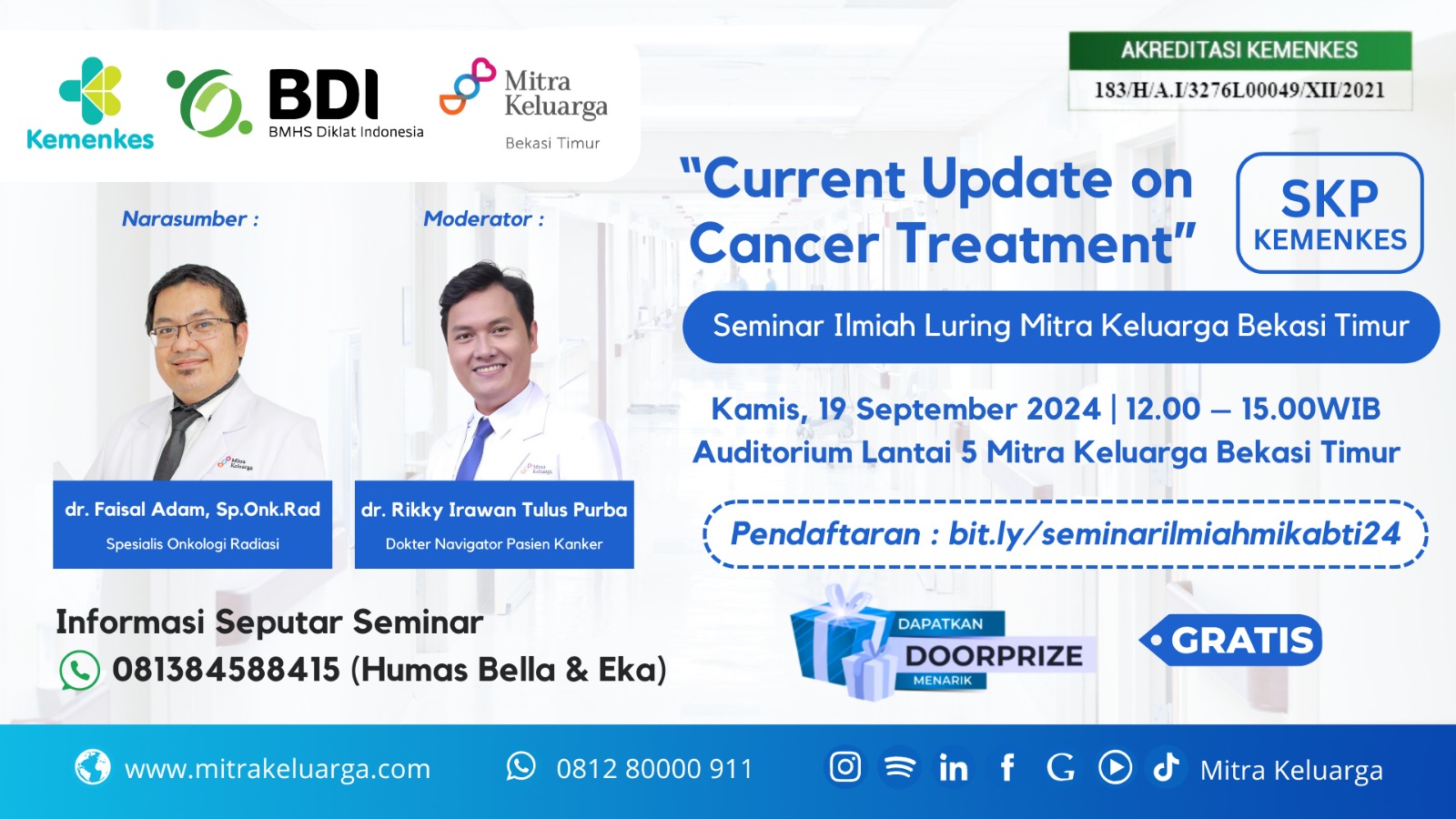 Seminar BDI - MITRA KELUARGA BEKASI TIMUR - Current Update of Cancer Treatment