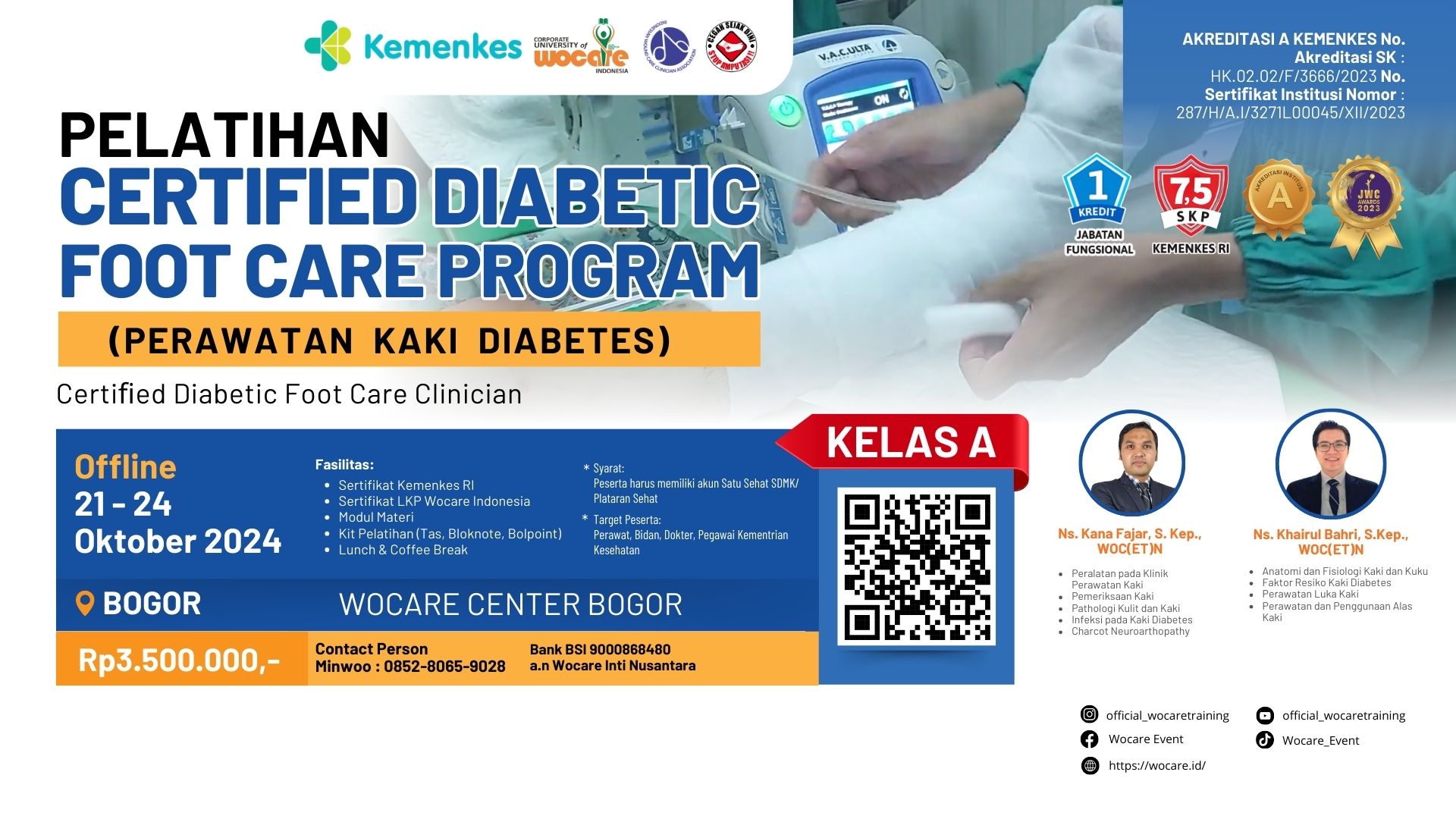 CDFCC-BGR.075 - Pelatihan Certified Diabetic Foot Care Program (Perawatan Kaki Diabetes)