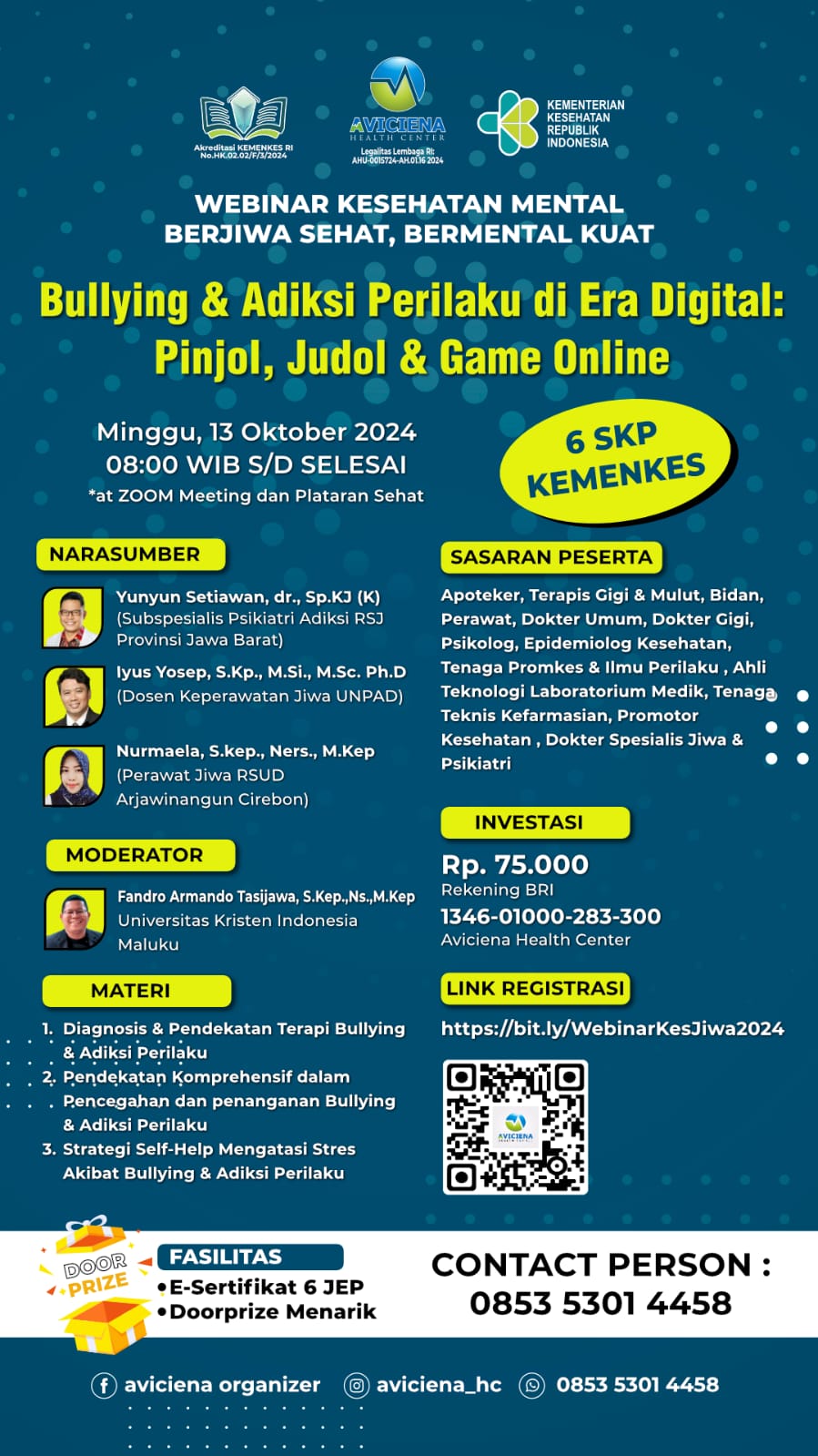 Webinar Bullying  Adiksi Perilaku  Pinjol, Judol  Game Online