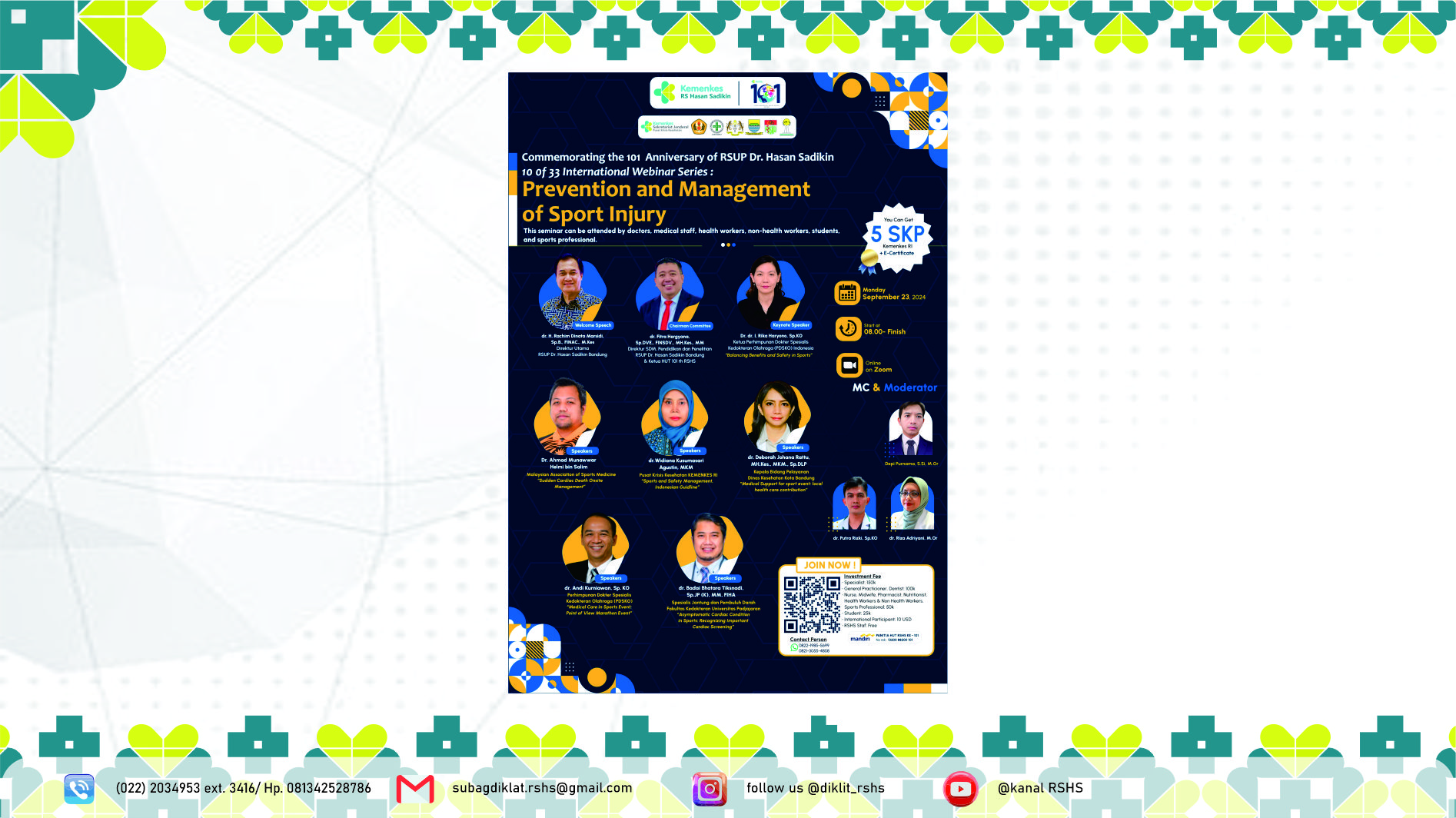 International Webinar - Prevention and Management of Sport Injury