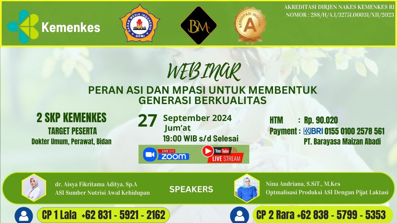 Webinar Peran ASI dan MPASI Membentuk Generasi Berkualitas