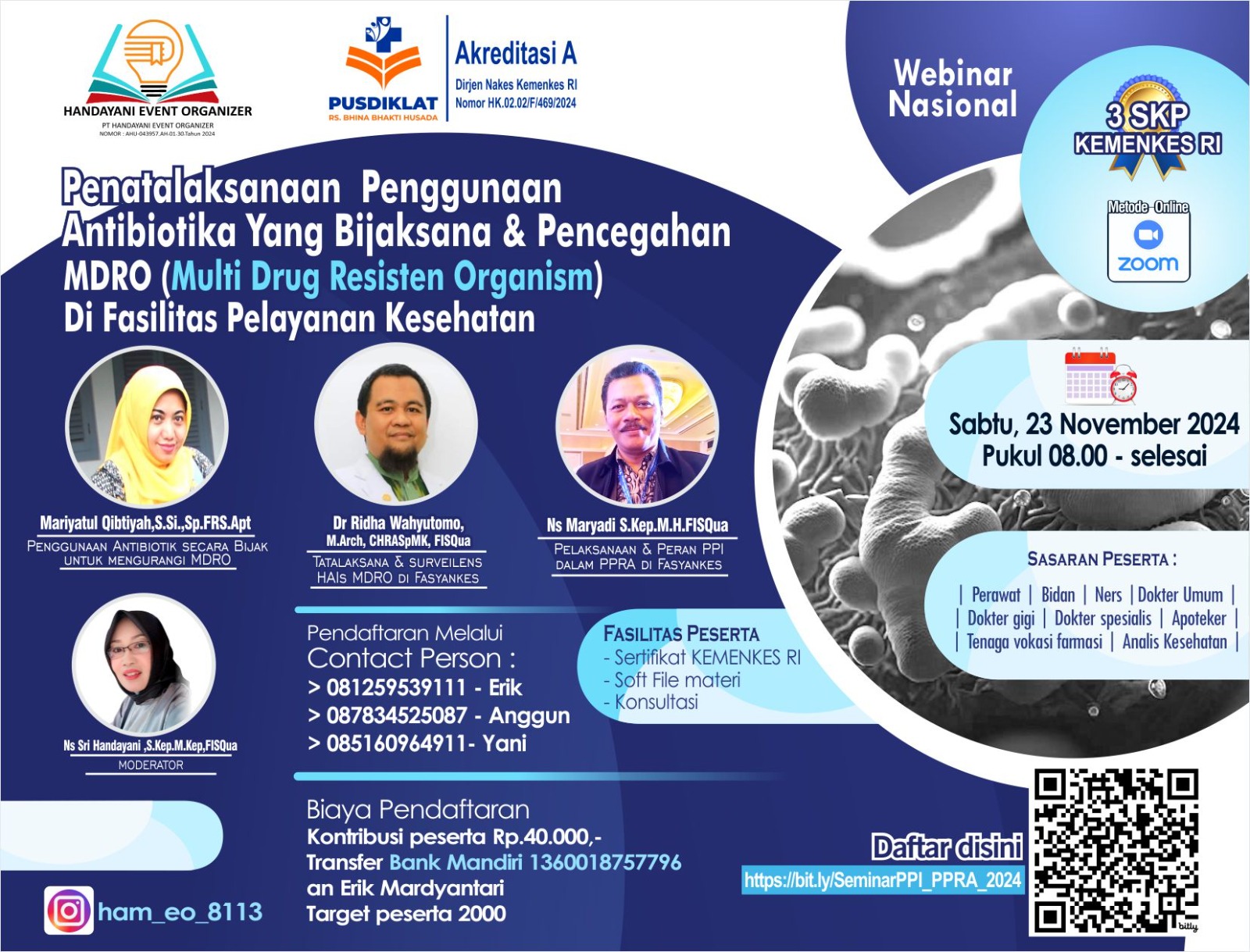 PENATALAKSANAAN PENGGUNAAN ANTIBIOTIKA YANG BIJAKSANA DAN  PENCEGAHAN MDRO (MULTI DRUG RESISTEN ORGANISM ) DI FASILITAS  PELAYANAN KESEHATAN