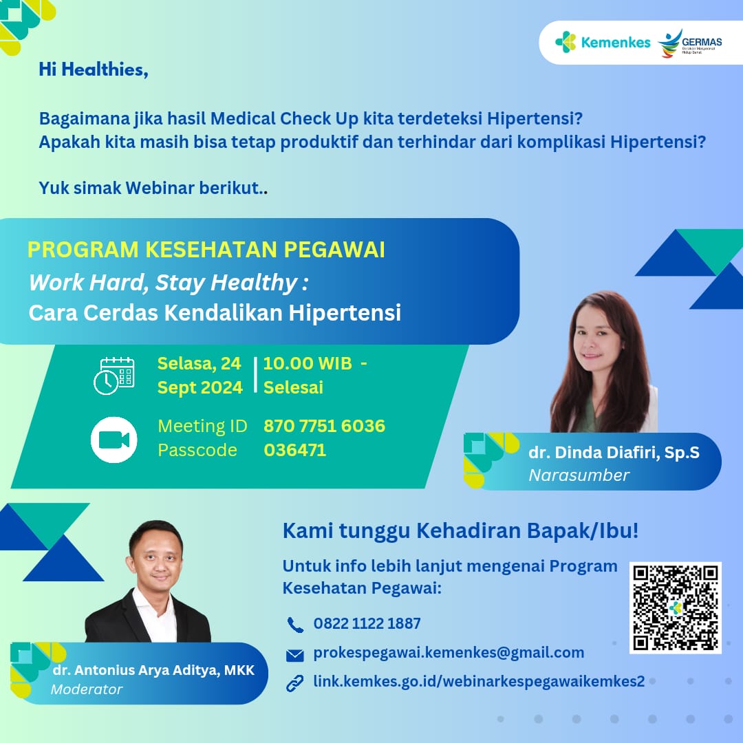 Webinar Pegawai Kemenkes Sehat, Produktivitas Meningkat Tahun 2024 Serial 2
