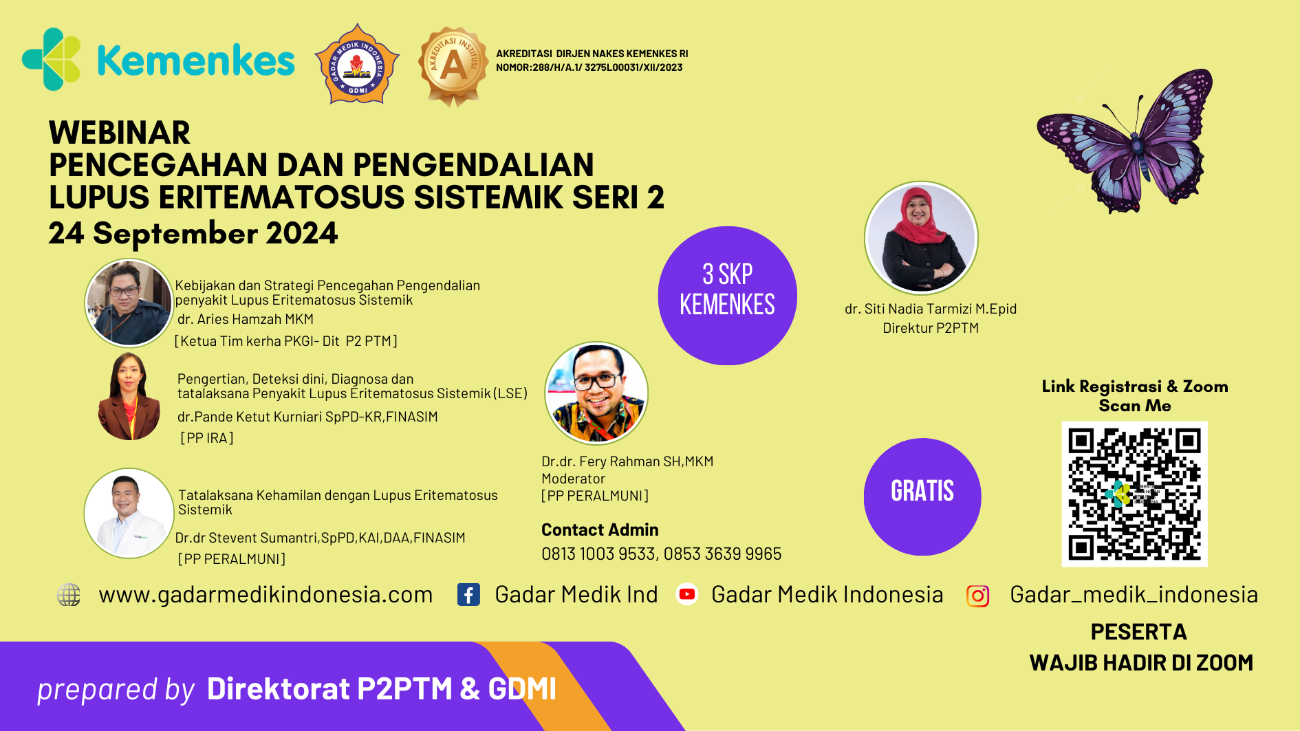 Webinar Pencegahan dan Pengendalian Lupus Eritematosus Sistemik seri 2 pada petugas Kesehatan