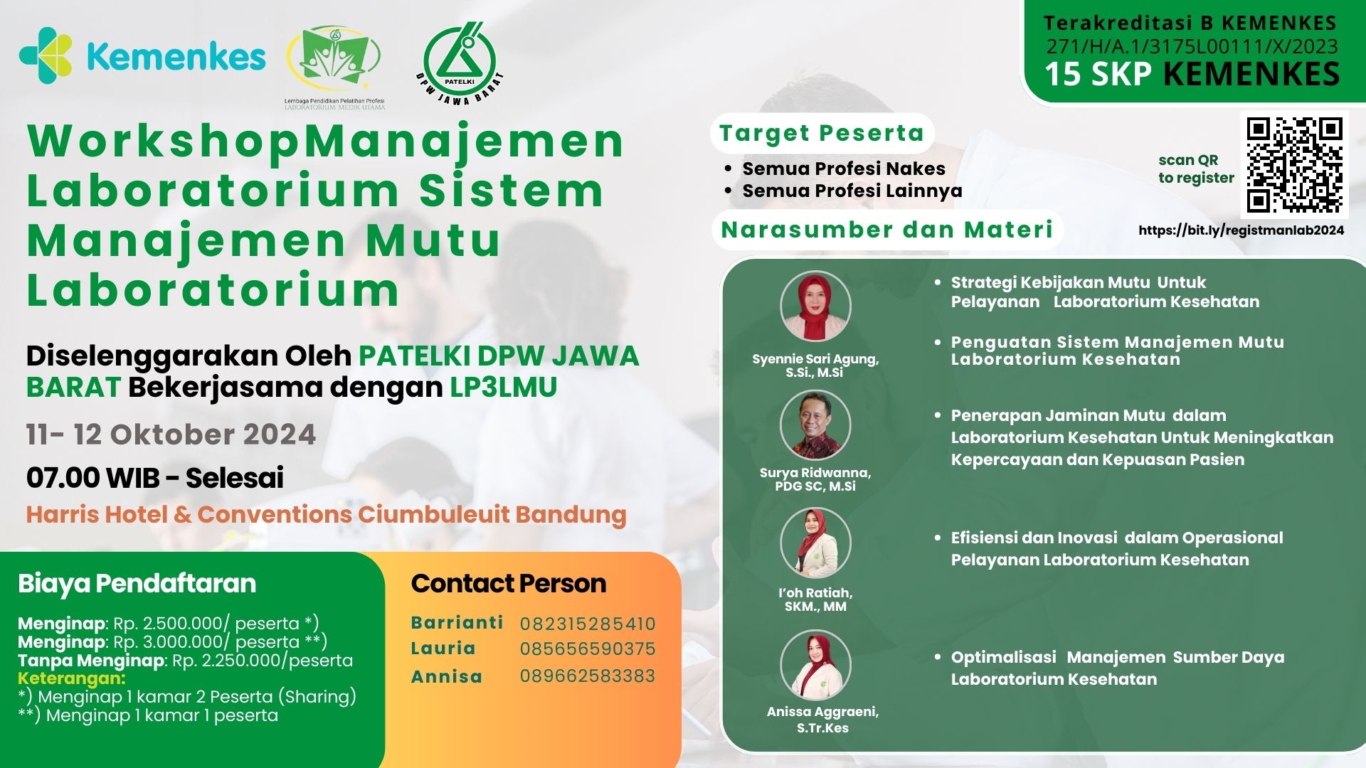 WORKSHOP MANAJEMEN LABORATORIUM-SISTEM MANAJEMEN MUTU LABORATORIUM_DPW PATELKI JAWA BARAT