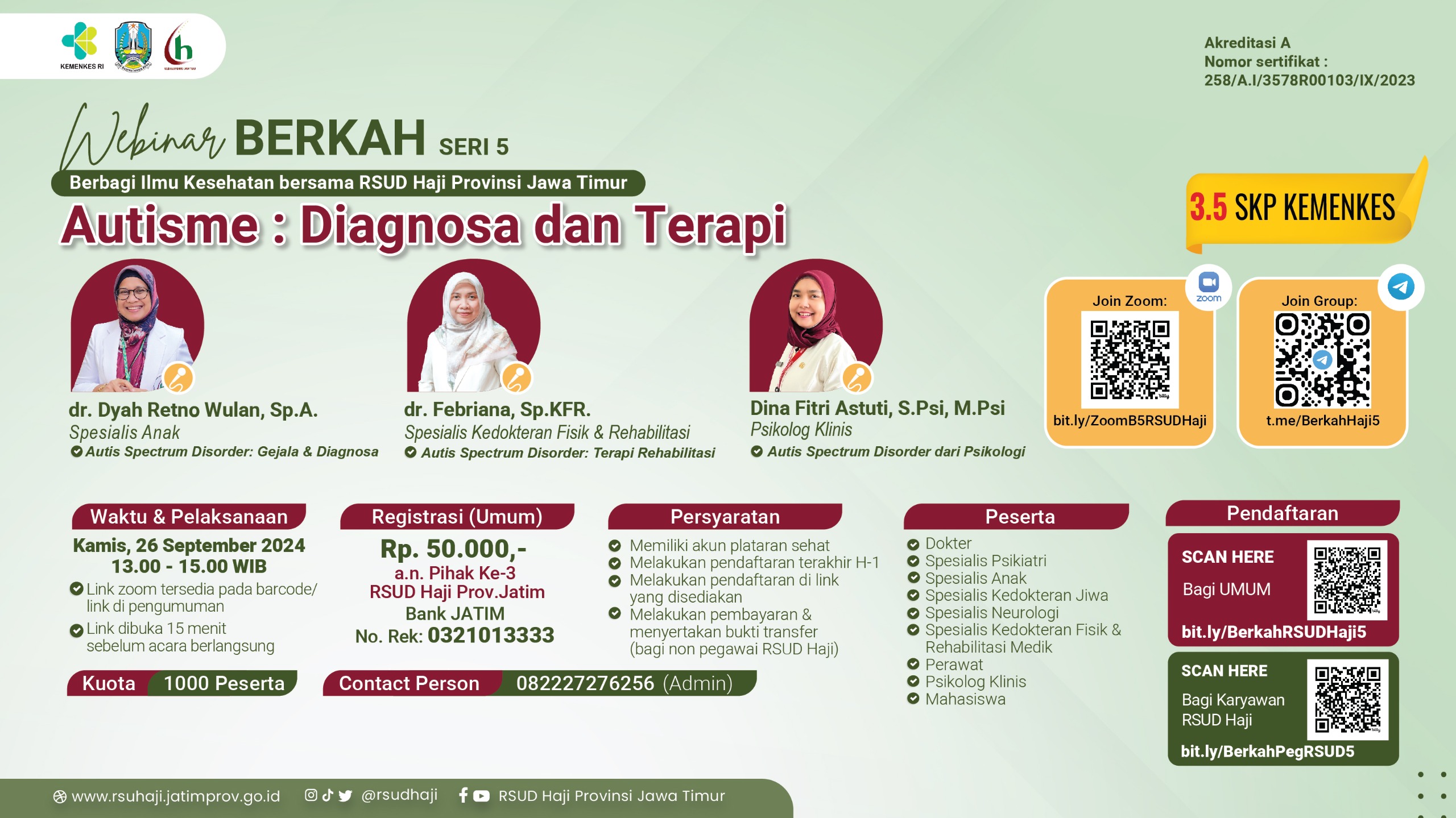WEBINAR AUTISME  DIAGNOSA DAN TERAPI