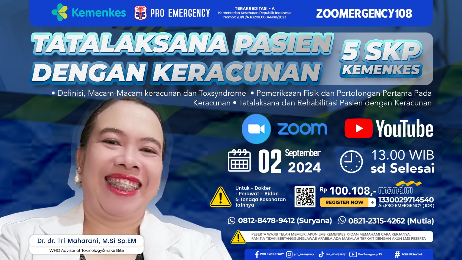 Webinar Tatalaksana Pasien Dengan Keracunan