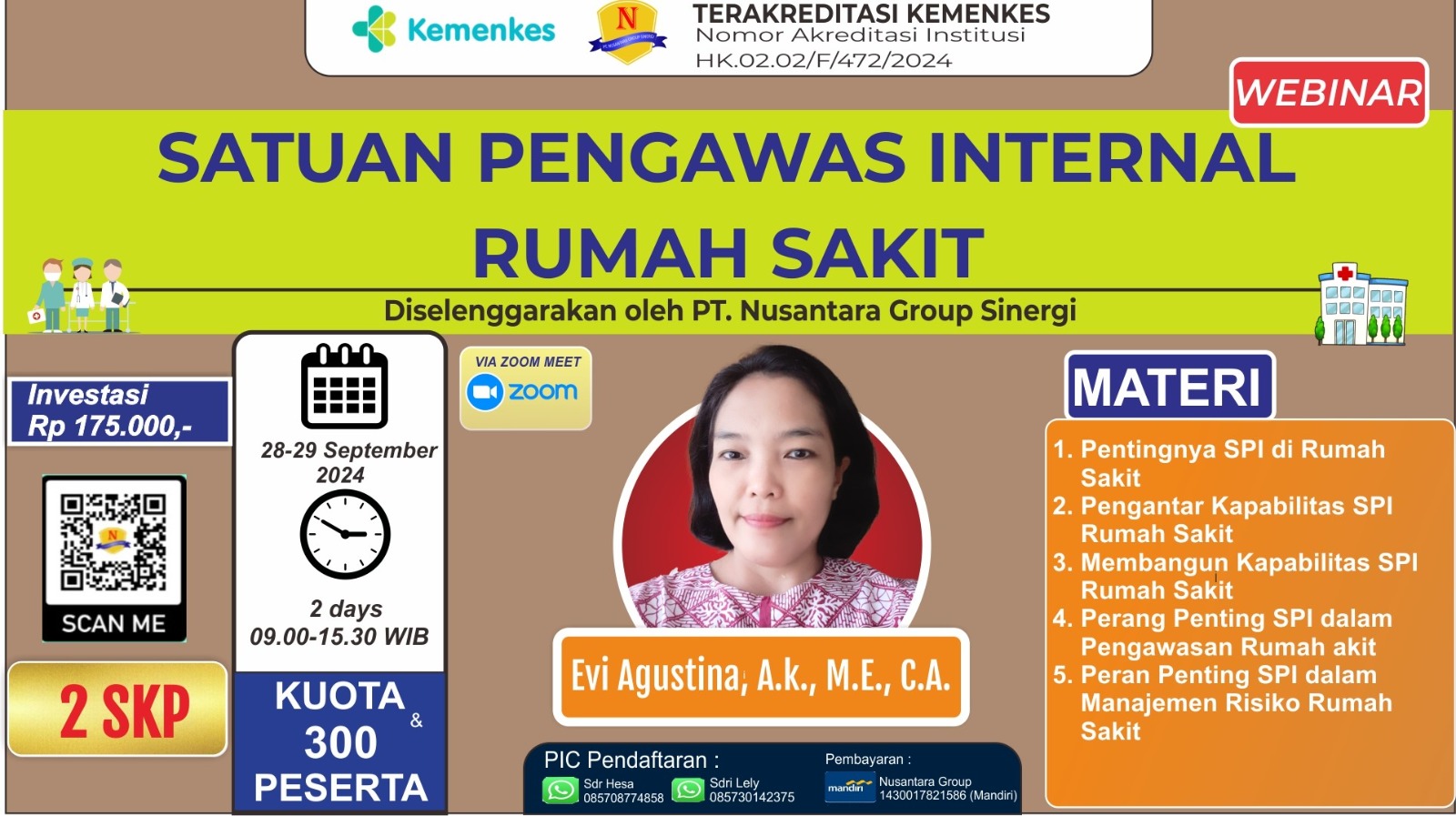 Webinar Satuan Pengawas Internal Rumah Sakit