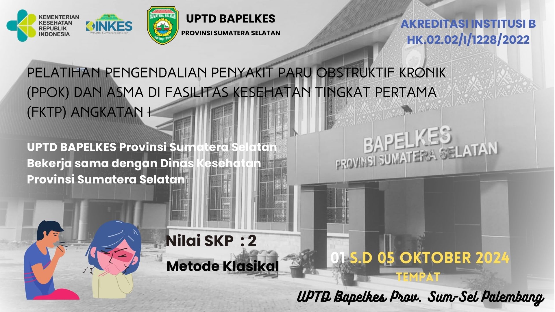 Pelatihan Pengendalian Penyakit Paru Obstruktif Kronik (PPOK) dan Asma di Fasilitas Kesehatan Tingkat Pertama (FKTP) Angkatan I