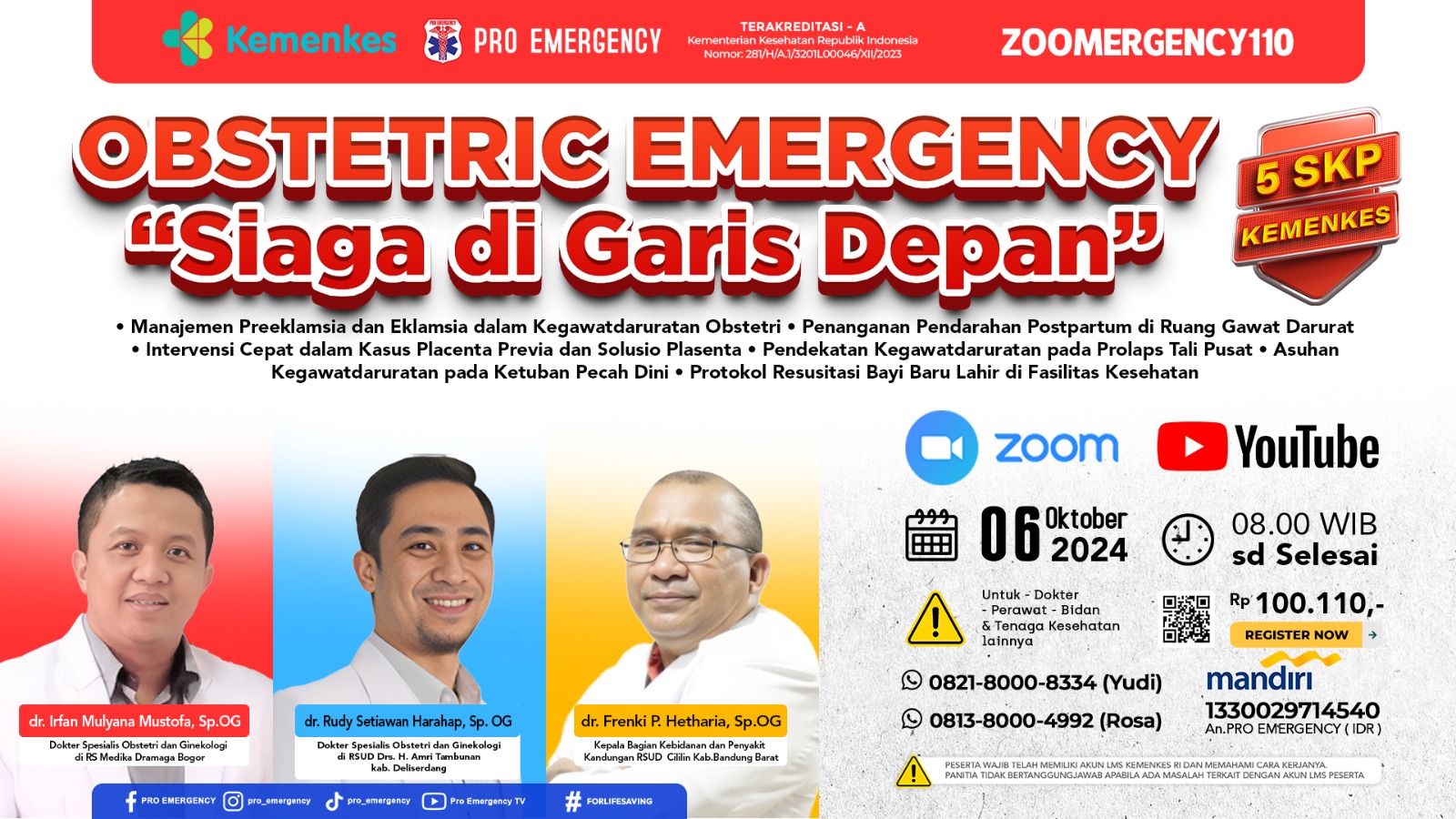 Webinar Obstetric Emergency Siaga di Garis Depan