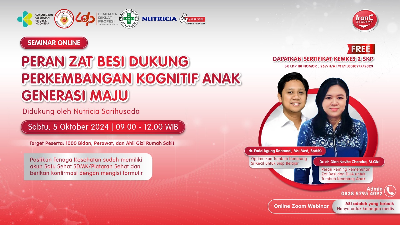 Seminar Online - Peran Zat Besi Dukung Perkembangan Kognitif Anak Generasi Maju