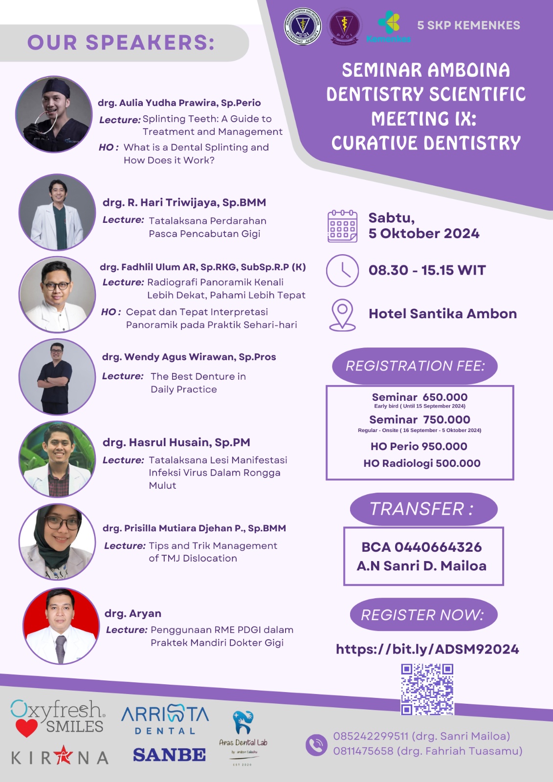 SEMINAR KEDOKTERAN GIGI AMBOINA DENTISTRY SCIENTIFIC MEETING IX 2024 5 OKTOBER 2024