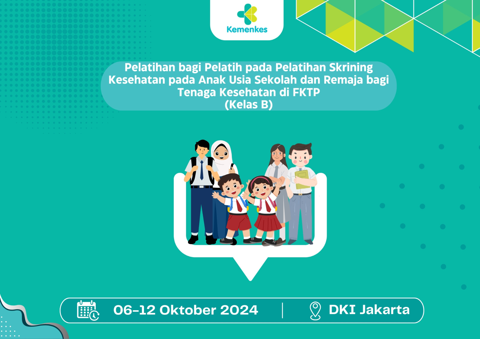 Pelatihan bagi Pelatih pada Pelatihan Skrining Kesehatan Anak  Usia Sekolah dan Remaja bagi Tenaga Kesehatan di FKTP Angkatan 1 Kelas B Tahun 2024 Bekerjasama dengan Direktorat Gizi dan KIA