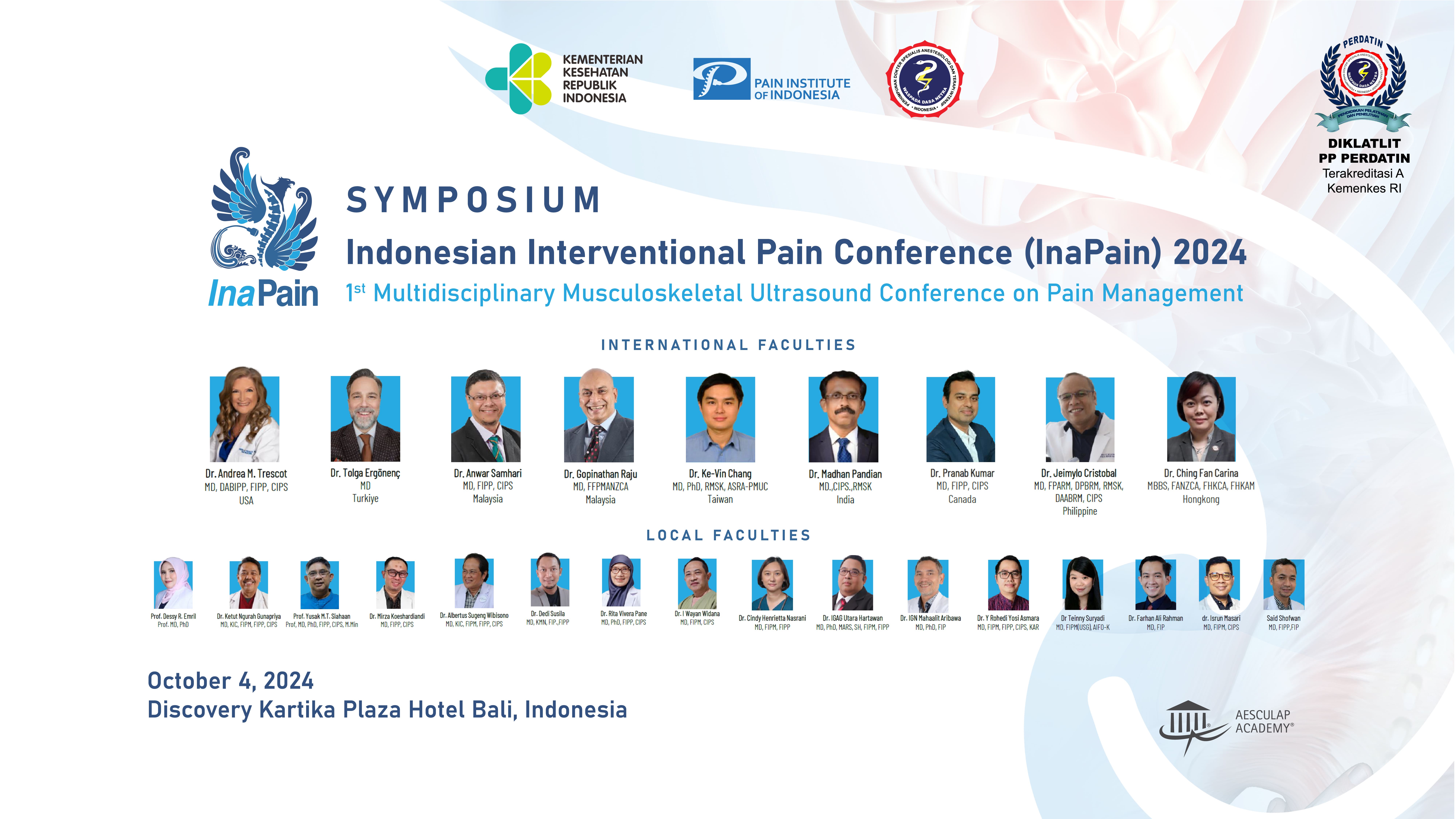 ONE DAY SIMPOSIUM Indonesian Interventional Pain Conference (InaPain) 2024